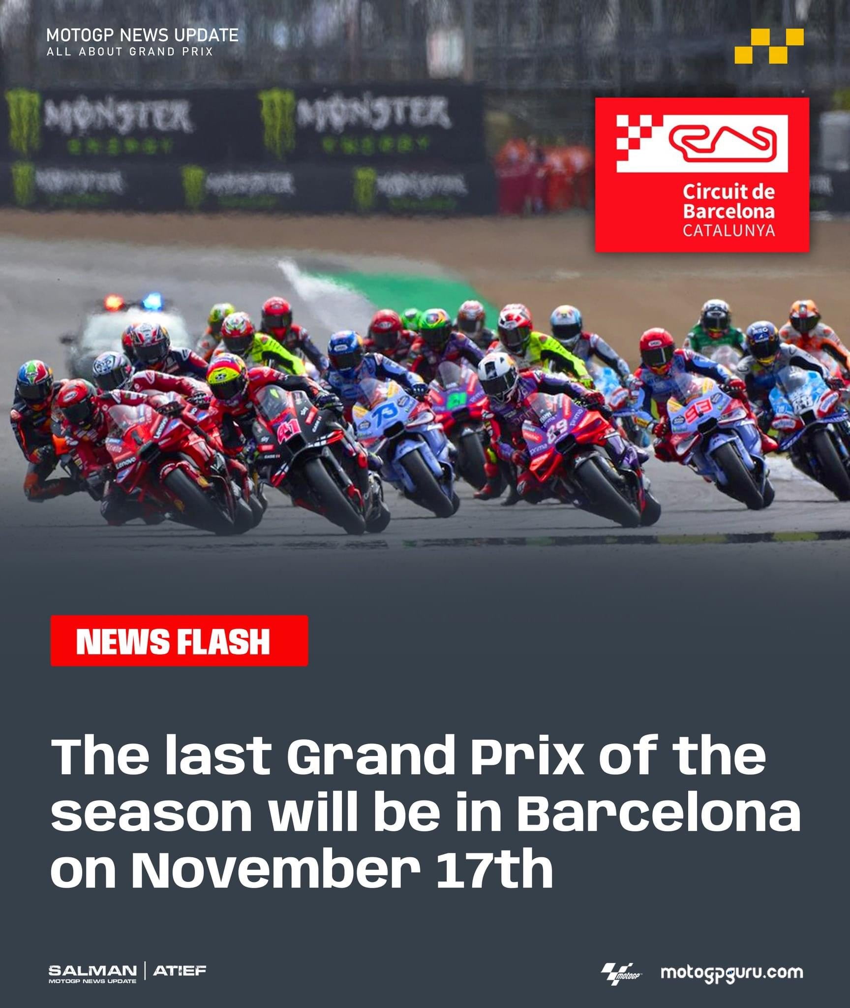 Last MotoGP race Will be at Barcelona!