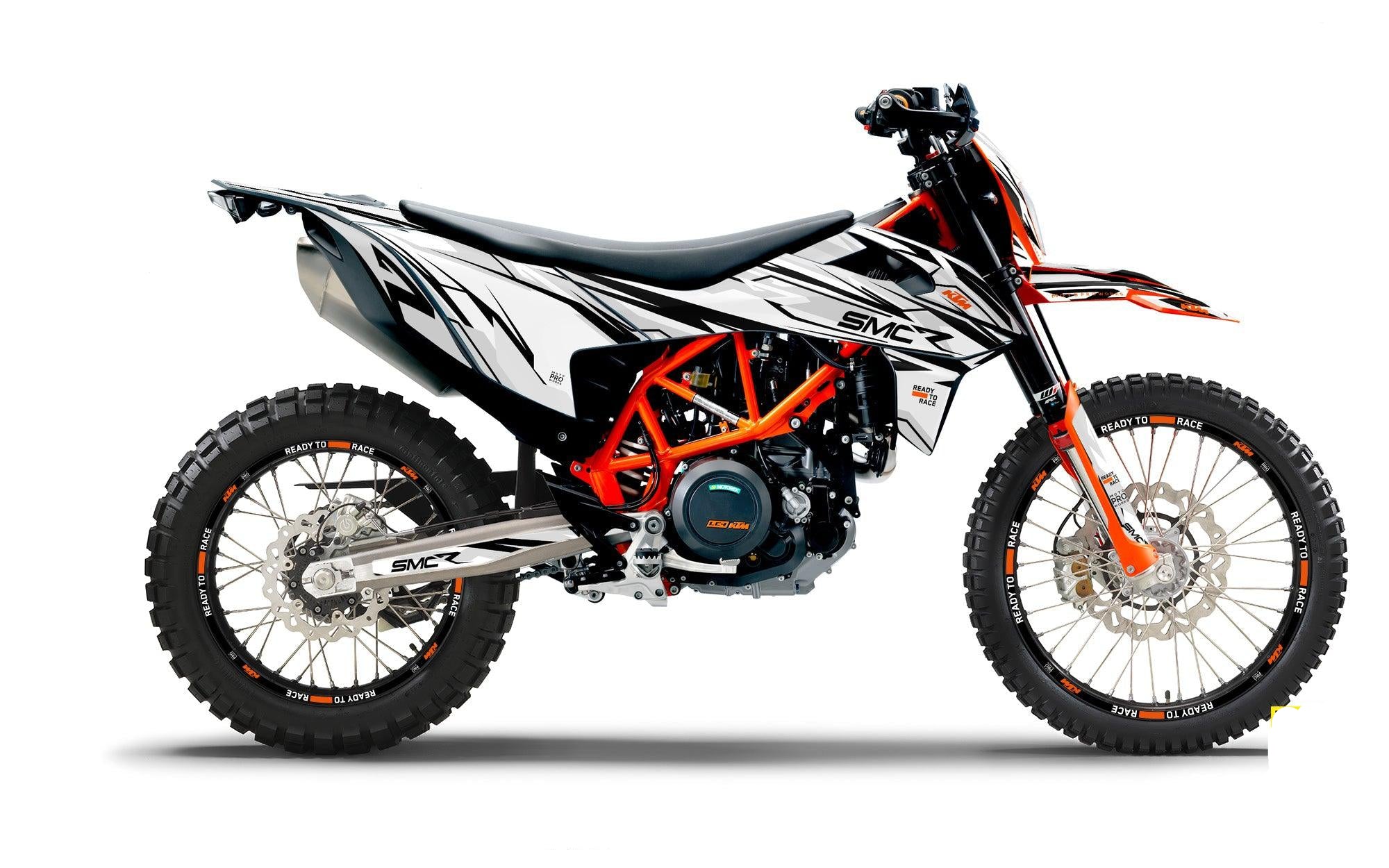 KTM GRAPHICS - 690 SMC-R "Ripple" (White/Black) - MotoProWorks
