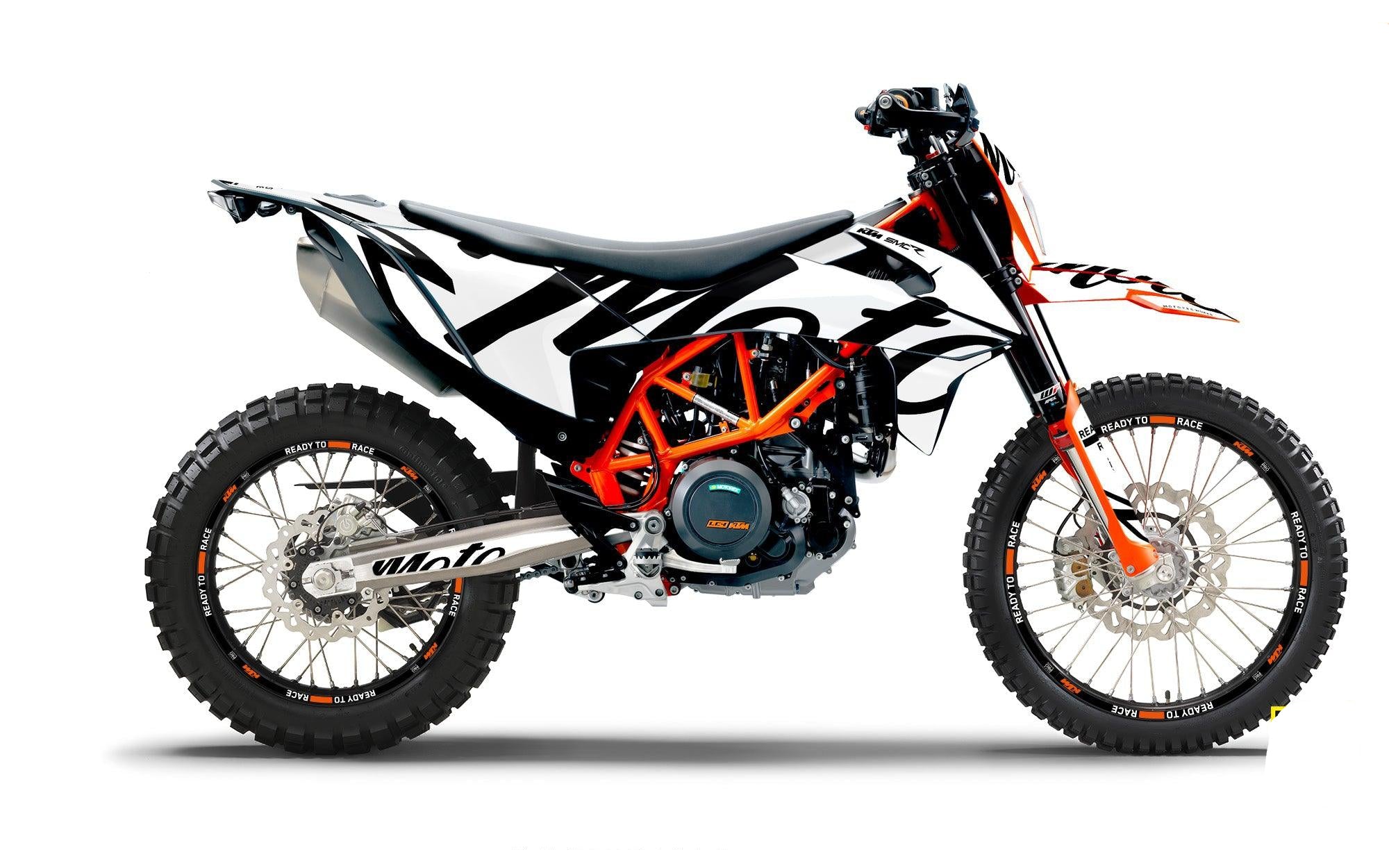 KTM GRAPHICS - 690 SMC-R "Script" (White) - MotoProWorks