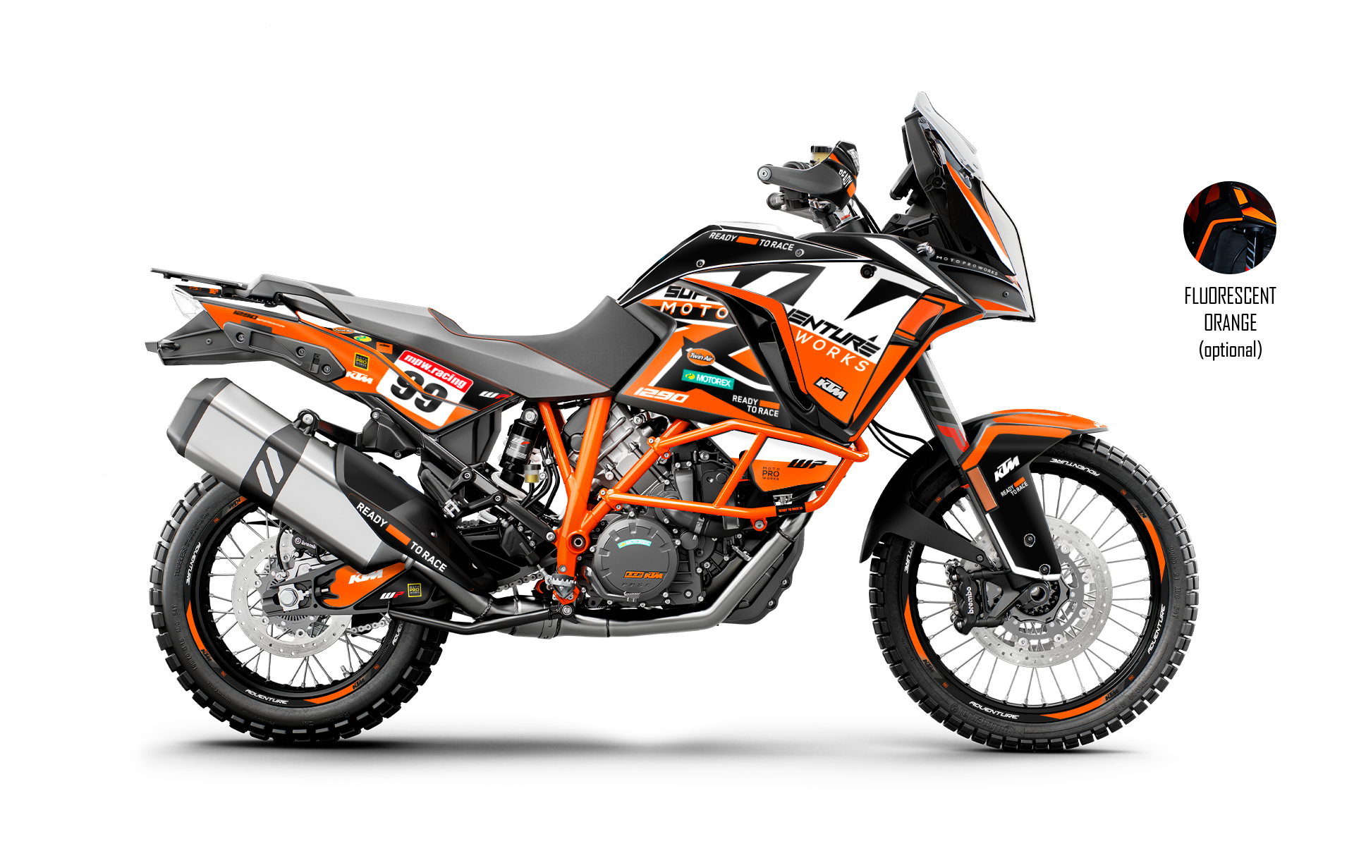 KTM 1290 Super Adventure GRÁFICOS - "Atlantic" (Preto/Laranja)