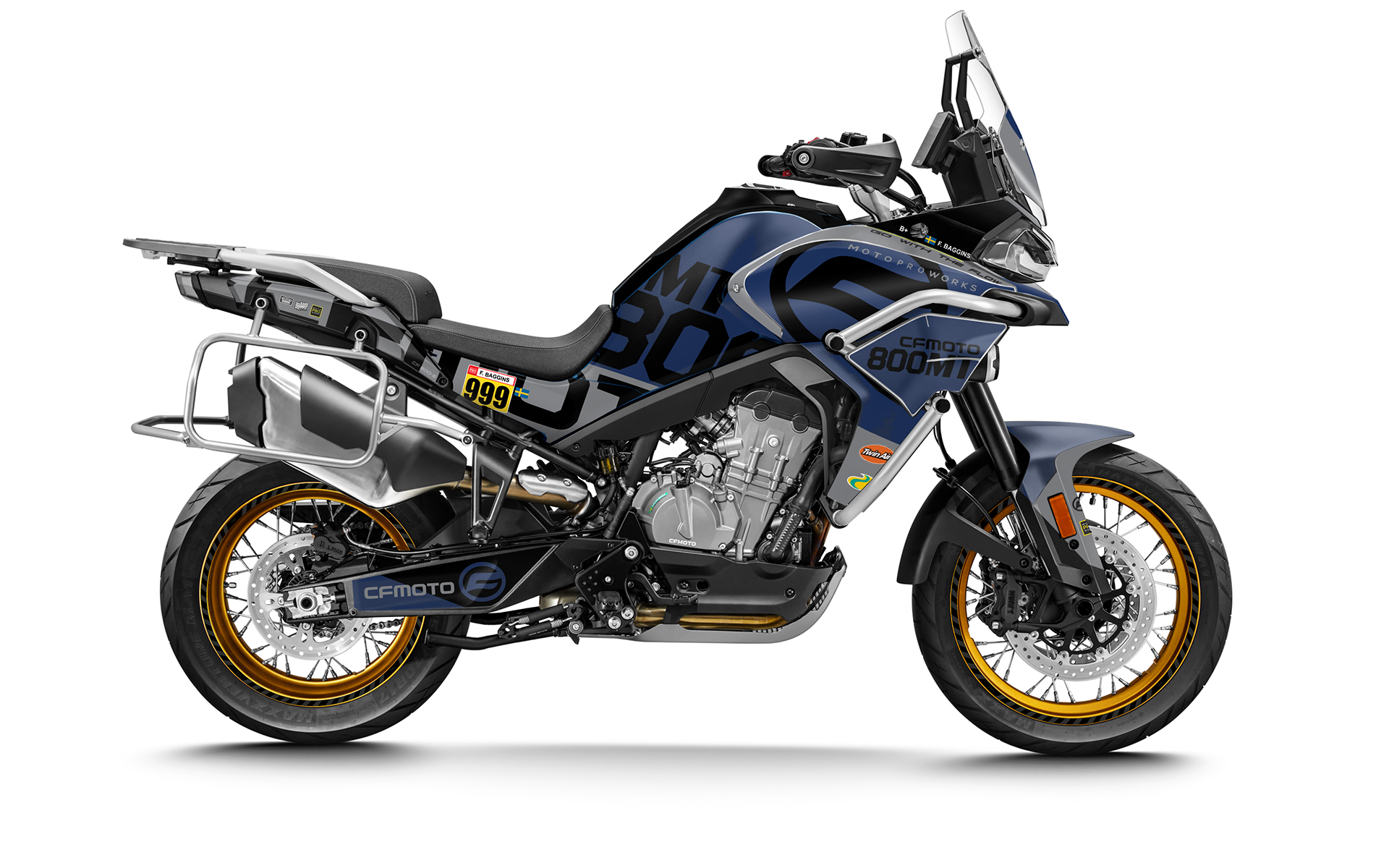 CFMOTO 800 MT GRAPHICS - "Waypointer" (Blue)