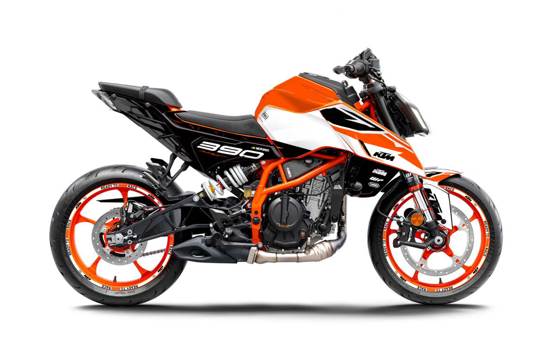 KTM 200/250 Duke GRÁFICOS - "Fuse" (Branco)