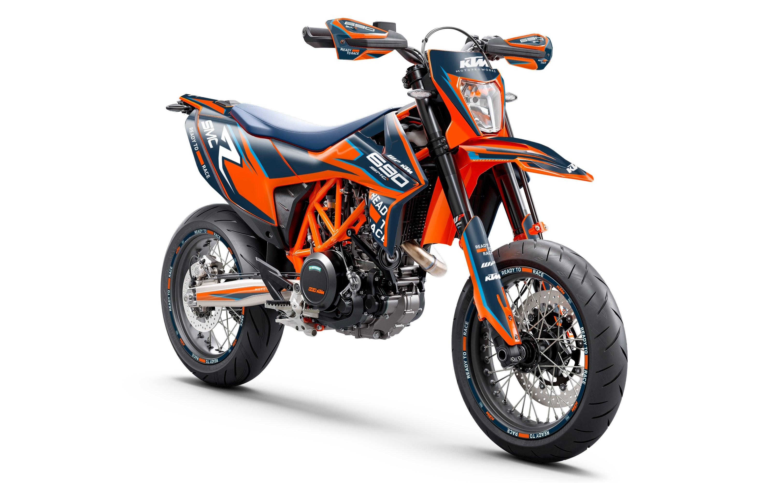 KTM 690 Enduro GRAPHICS - "District" (Blue) - MotoProWorks