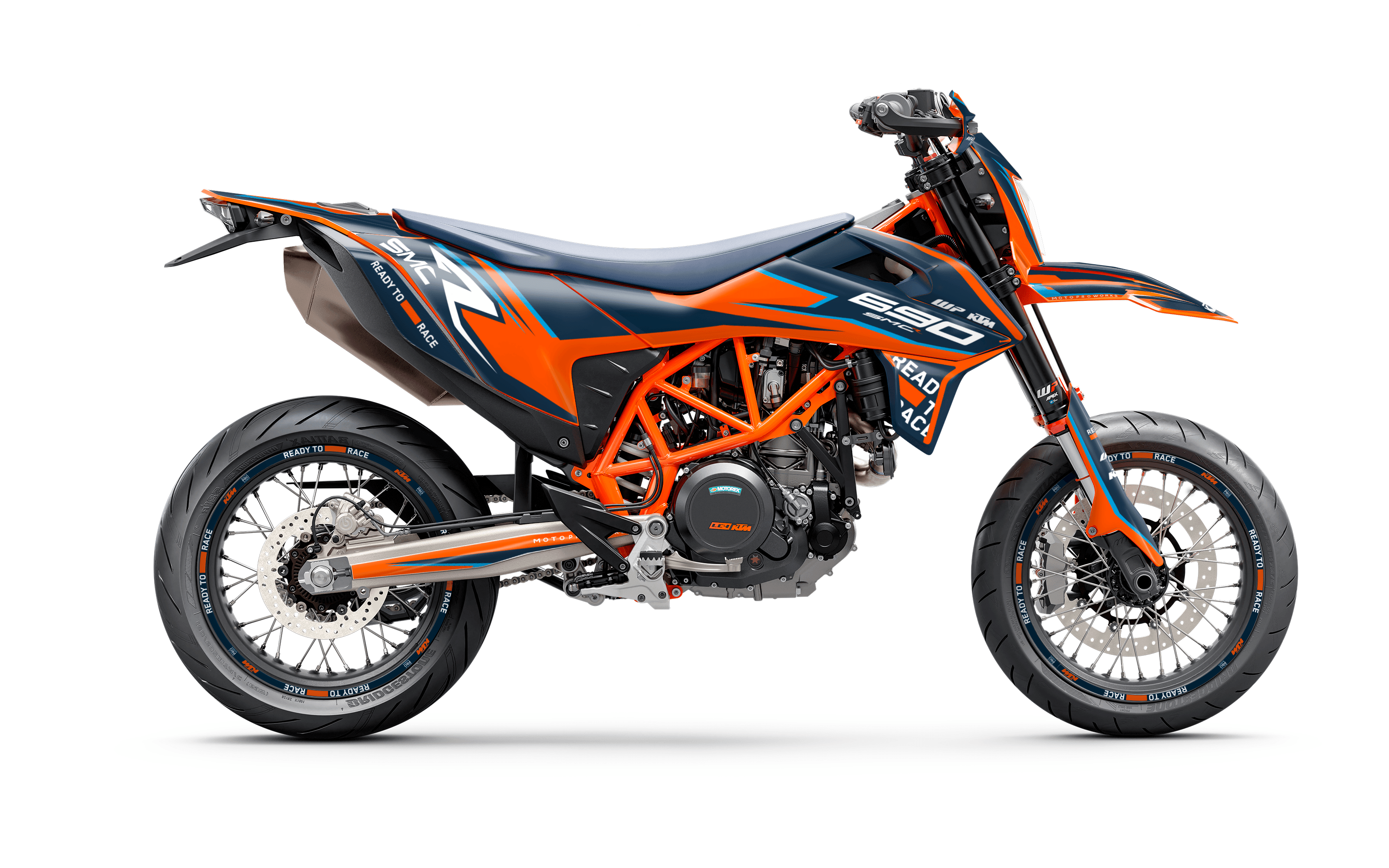 KTM 690 SMC-R GRAPHICS - "District" (Blue) - MotoProWorks