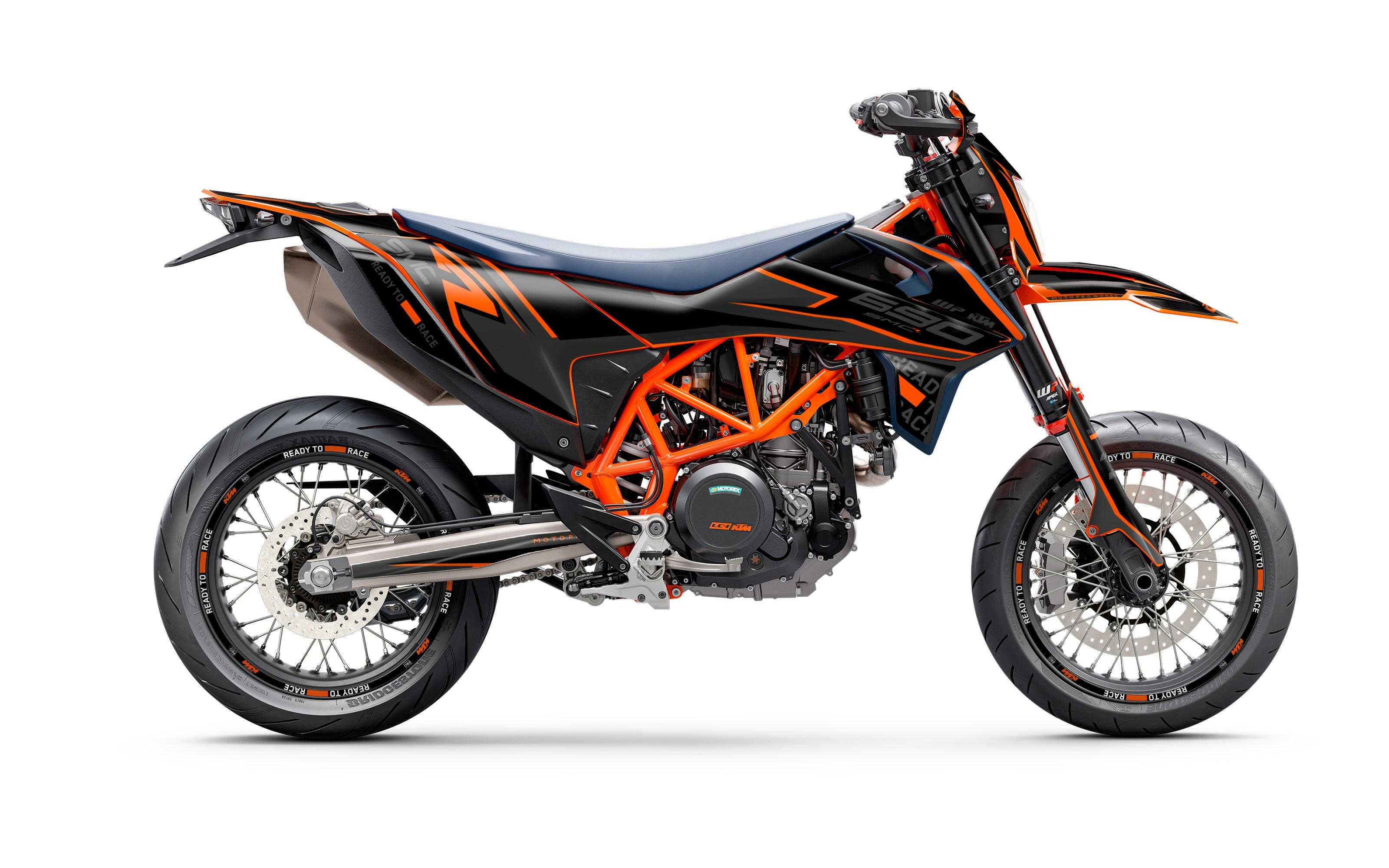 KTM 690 SMC-R GRAPHICS - "District" (Grey) - MotoProWorks