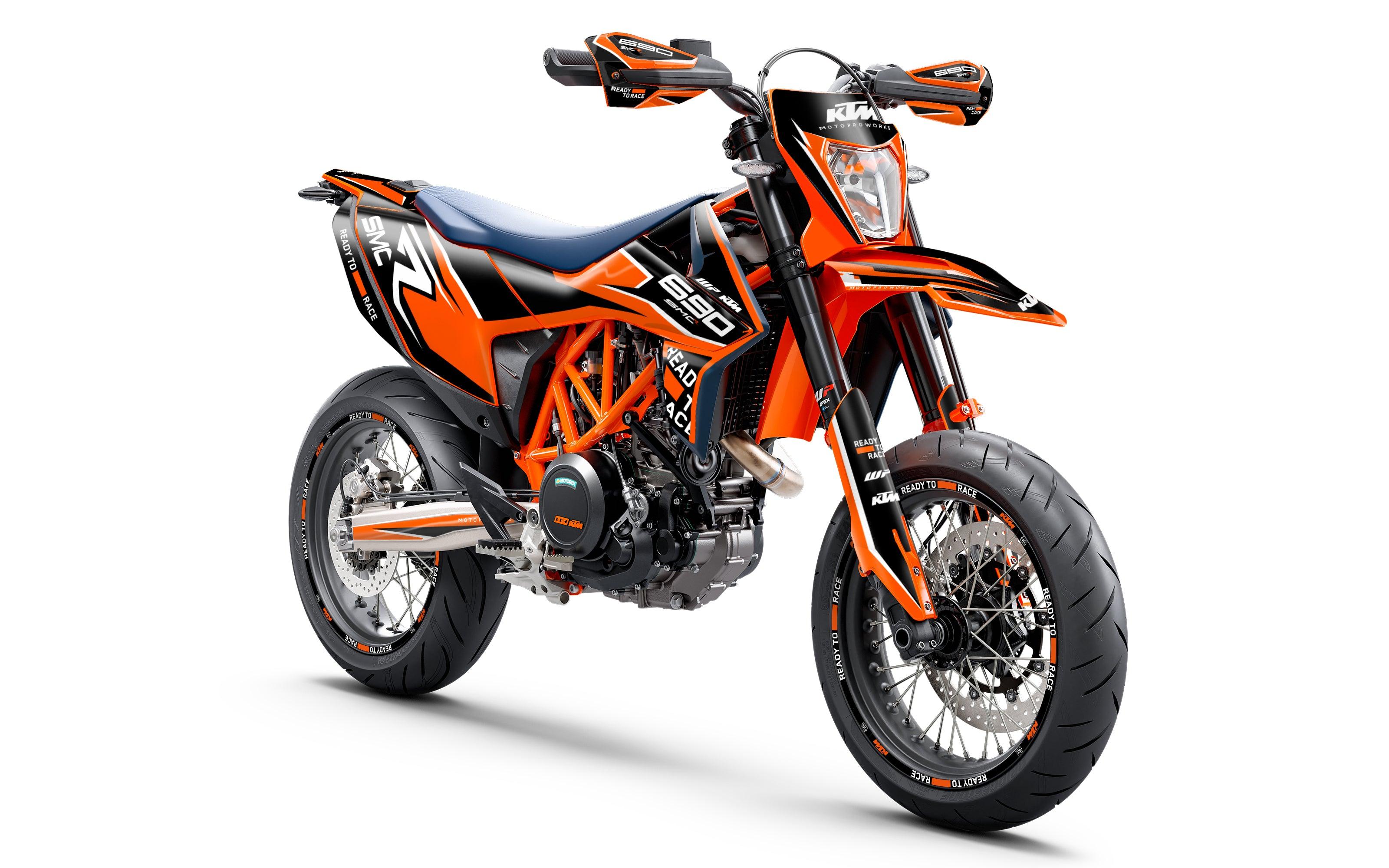 KTM 690 SMC-R GRAPHICS - "District" (Orange) - MotoProWorks