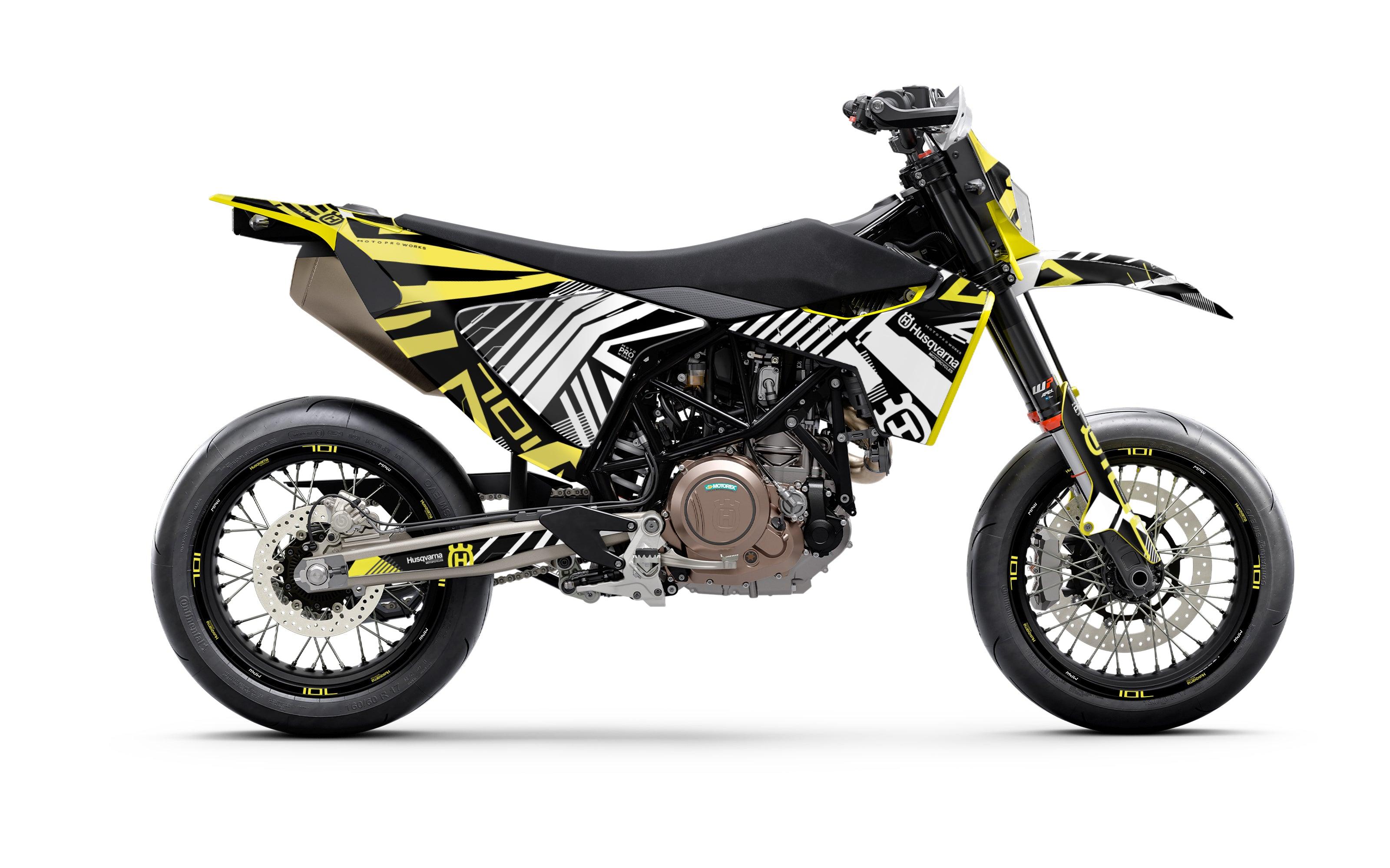 Husqvarna 701 Enduro GRAPHICS - "Edgerunner" (White) - MotoProWorks