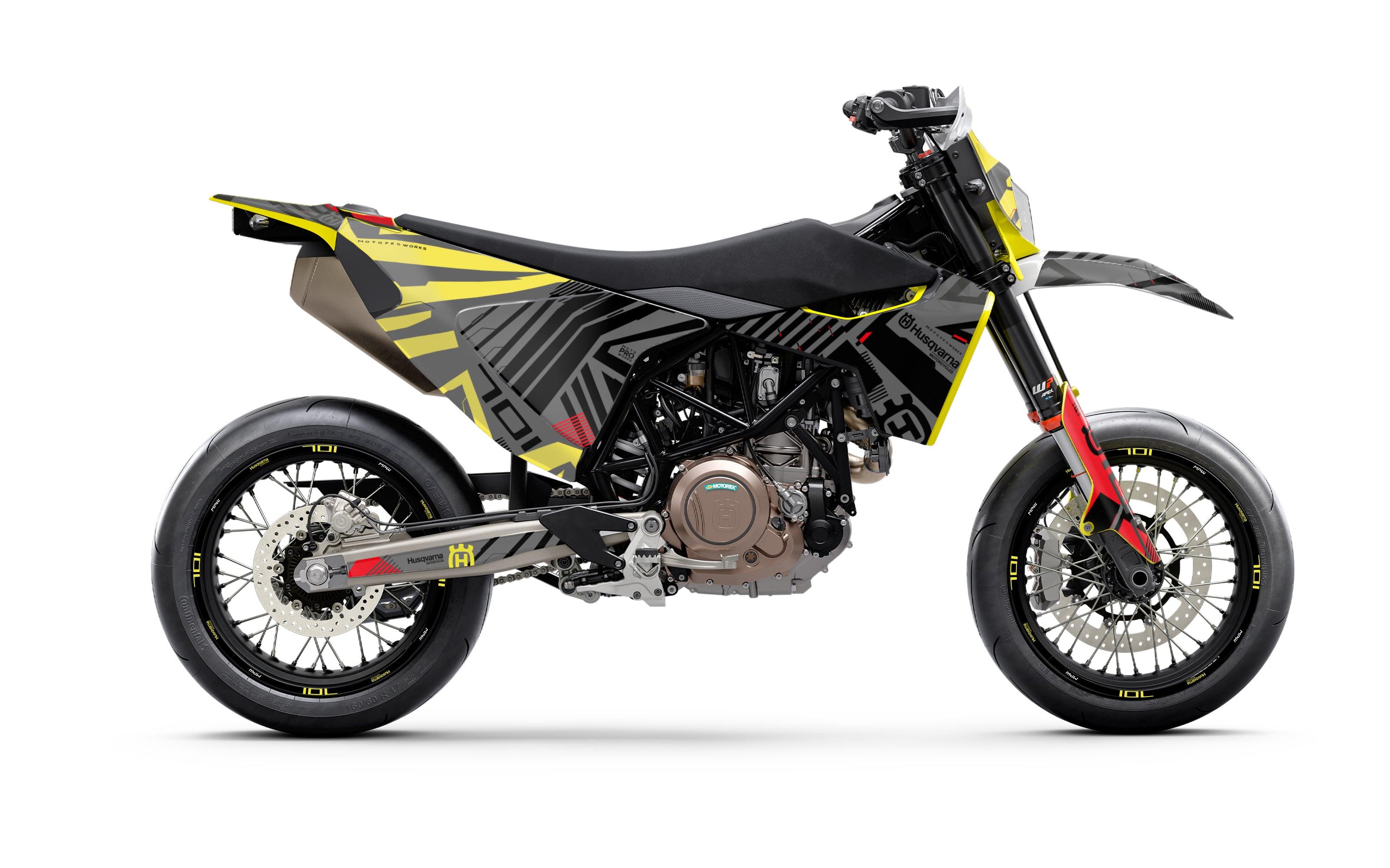 Husqvarna 701 Enduro GRAPHICS - "Edgerunner" (Yellow/Red) - MotoProWorks