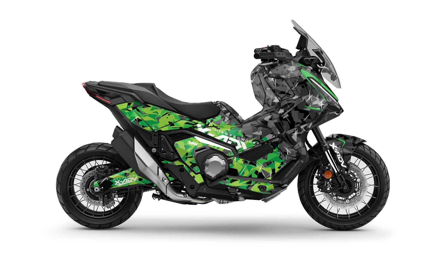 Honda X-ADV Graphics - "Flake" (Black/Green)