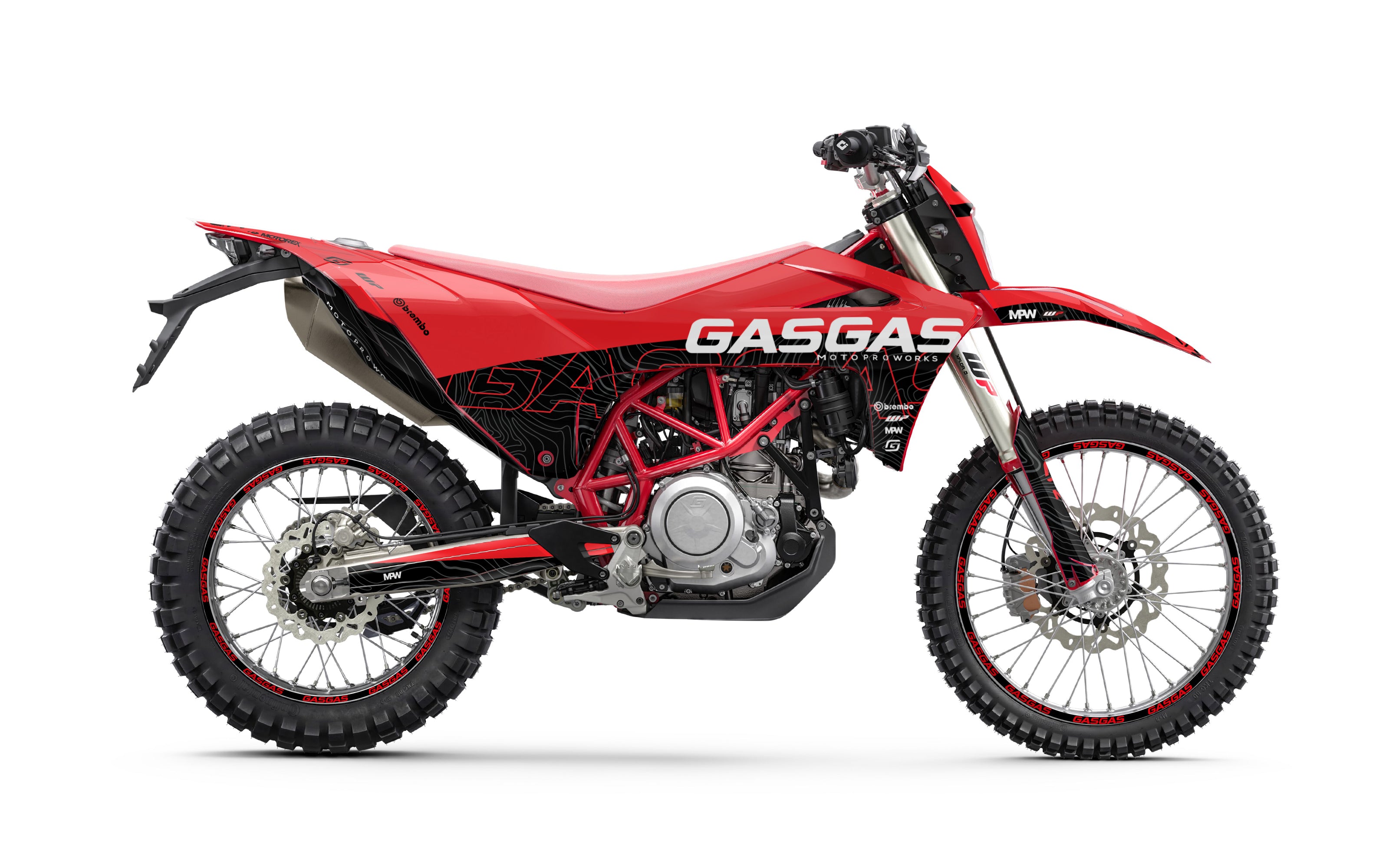 GASGAS ES 700 GRAPHICS - "Motograph" (Red/Black)