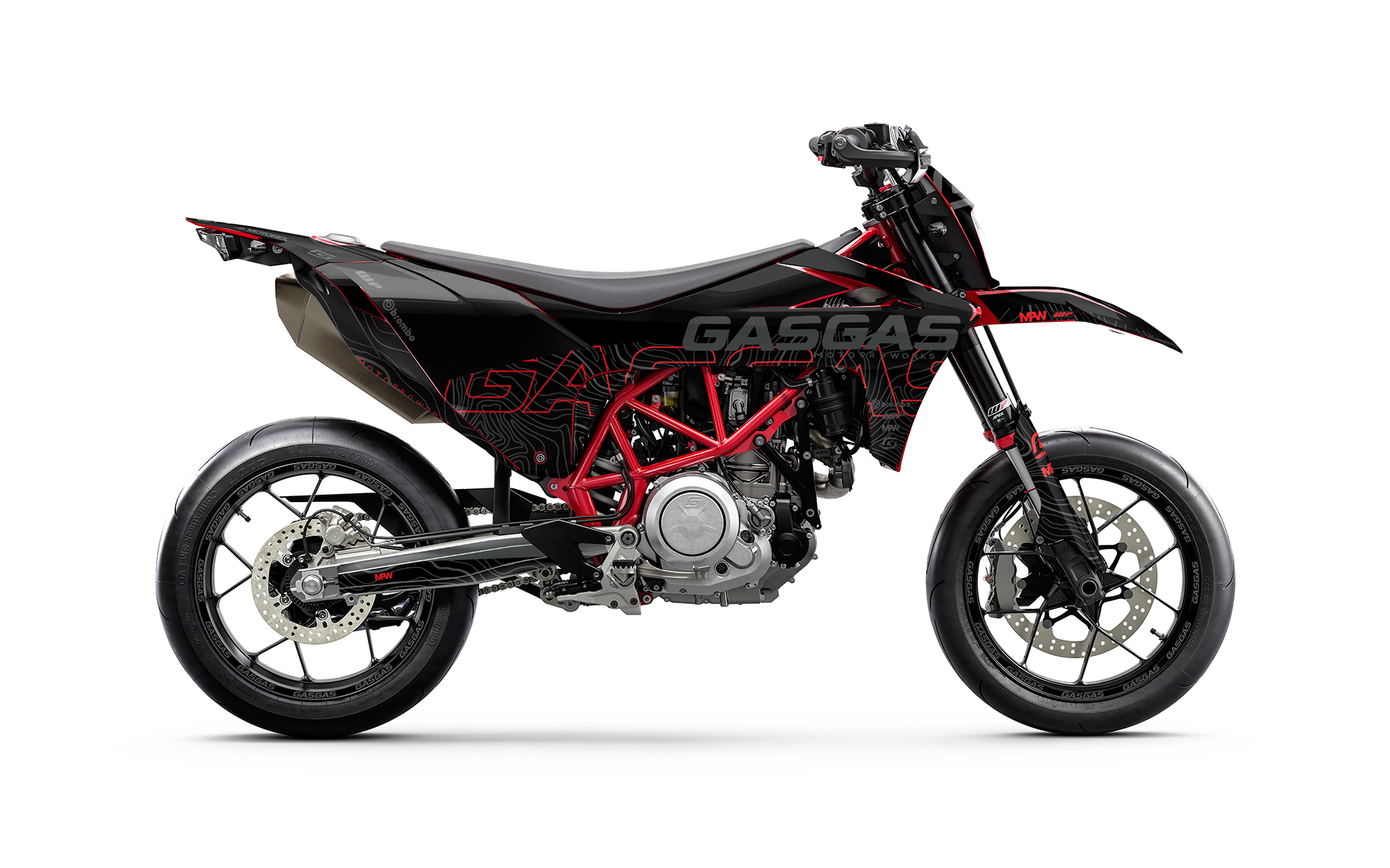 GASGAS SM 700 GRÁFICOS - "Motograph" (Preto)