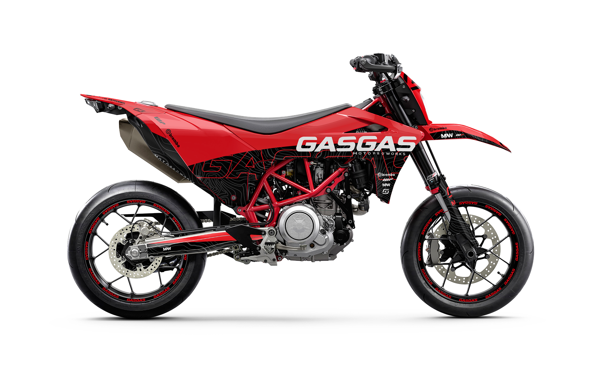 GASGAS SM 700 GRAPHICS - "Motograph" (Red/Black)