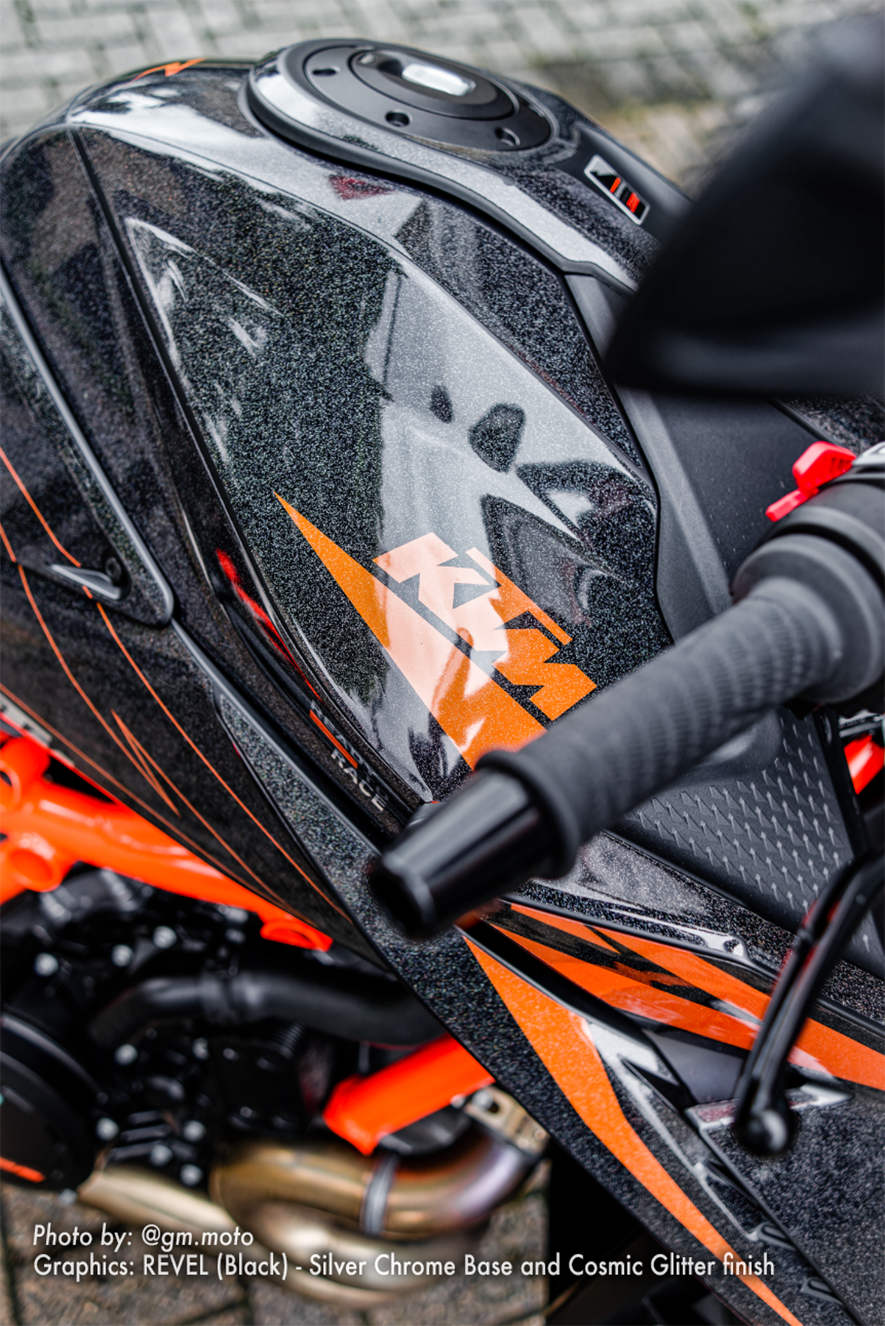 KTM 1390 Super Duke R/Evo DEKALKIT - "Revel" (Svart)