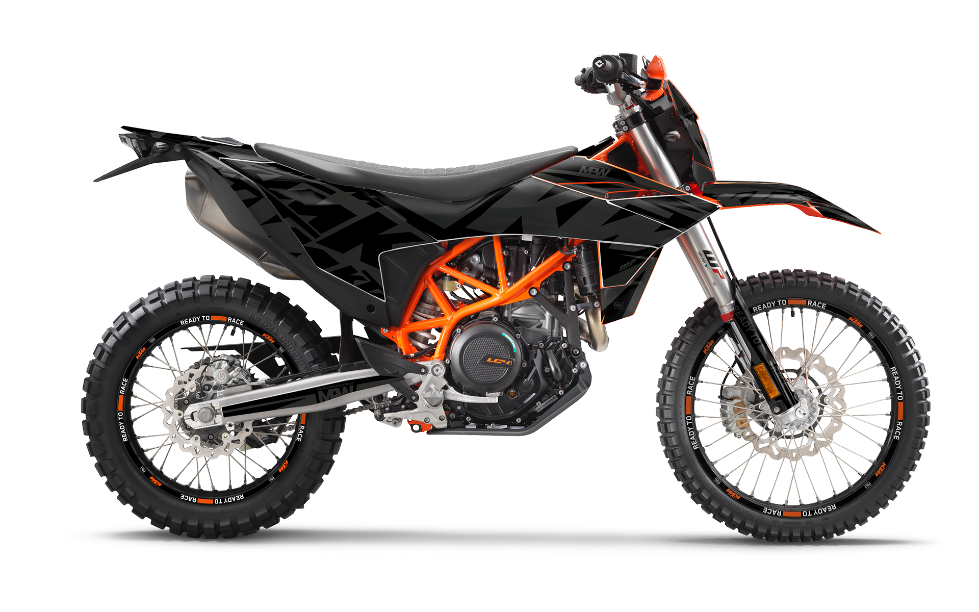 KTM 690 Enduro R 2026 Graphics Kit - Kickdrift Black | MotoProWorks