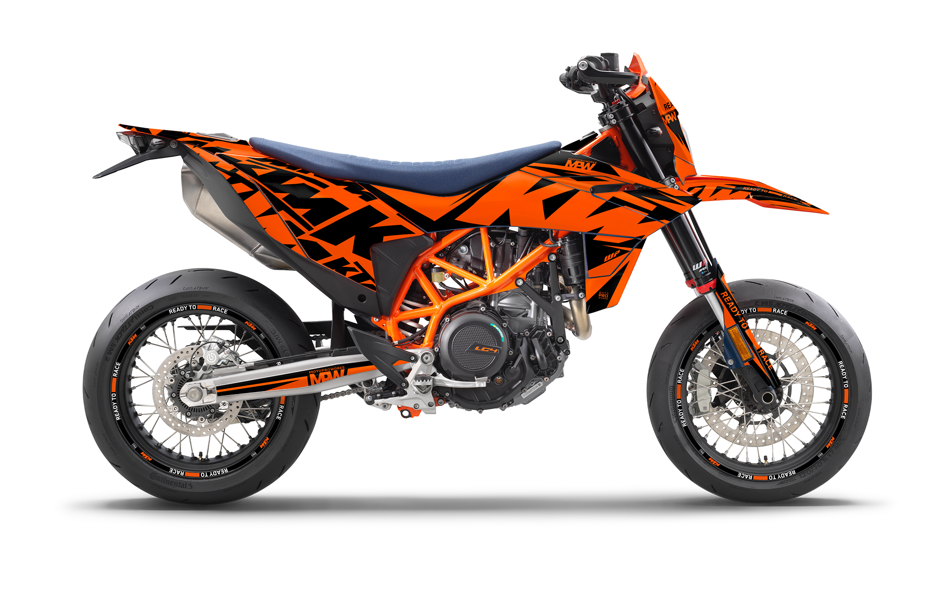 KTM 690 SMC-R 2026 GRAPHICS - "Kickdrift" (Black/Orange)