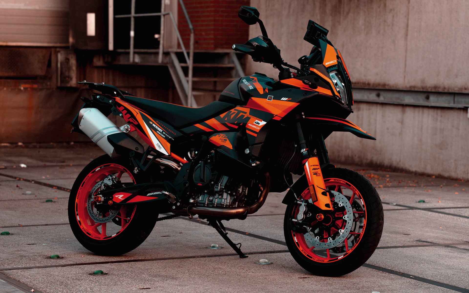 Graphics Kit for KTM 890 SMT - "Nebula" (Orange)