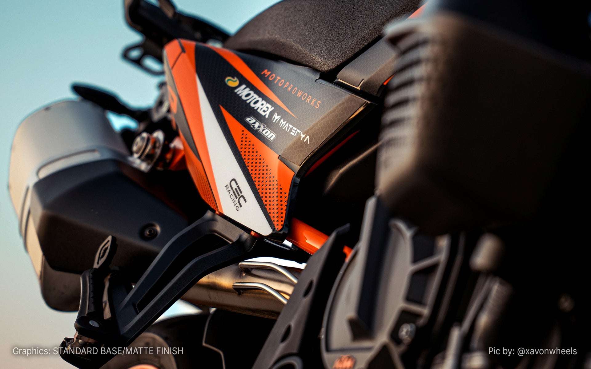 Graphics Kit for KTM 890 SMT - "Nebula" (Orange)