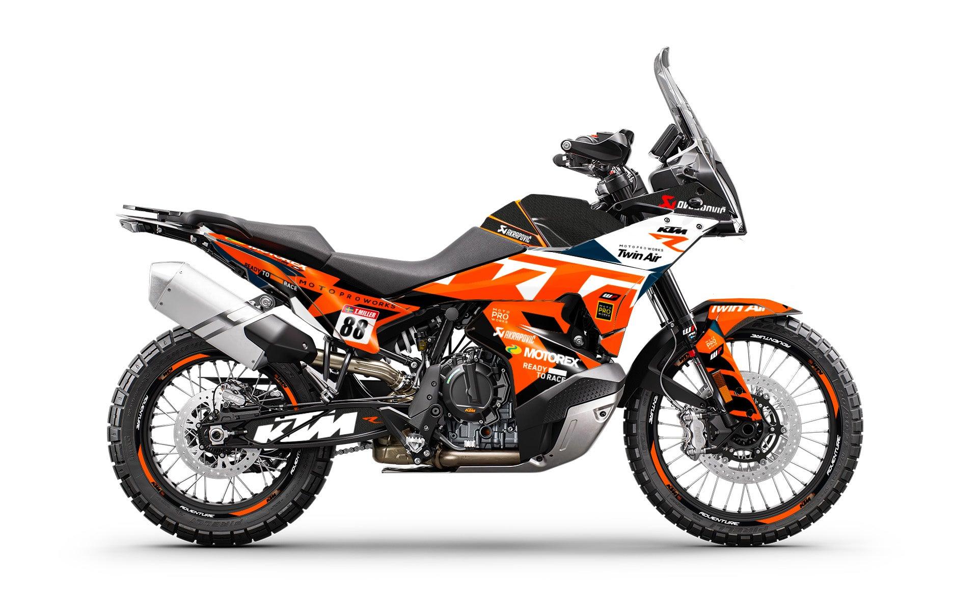 KTM 790/890 Adventure R/S GRAPHICS - "Nomadic" (White/Blue/Orange) - MotoProWorks