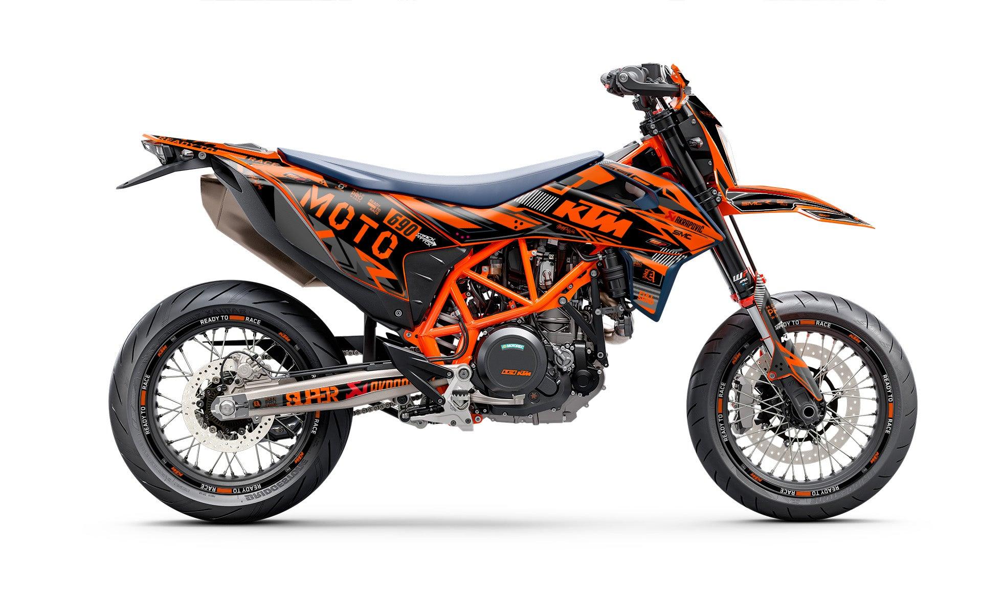 KTM 690 Enduro GRAPHICS - "Phantom" (Orange) - MotoProWorks