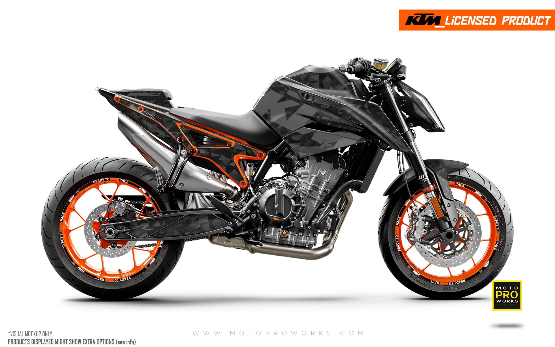 KTM 790/890 Duke GRAPHICS - "Polyatomic" (Stealth) - MotoProWorks
