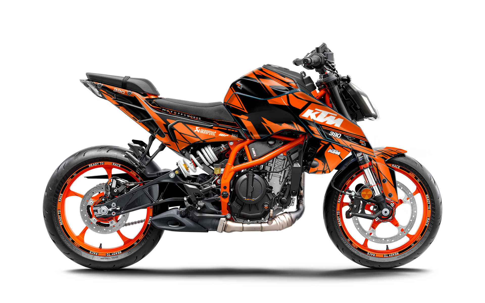 KTM 390 Duke GRÁFICOS - "Pulse" (Preto/Laranja)