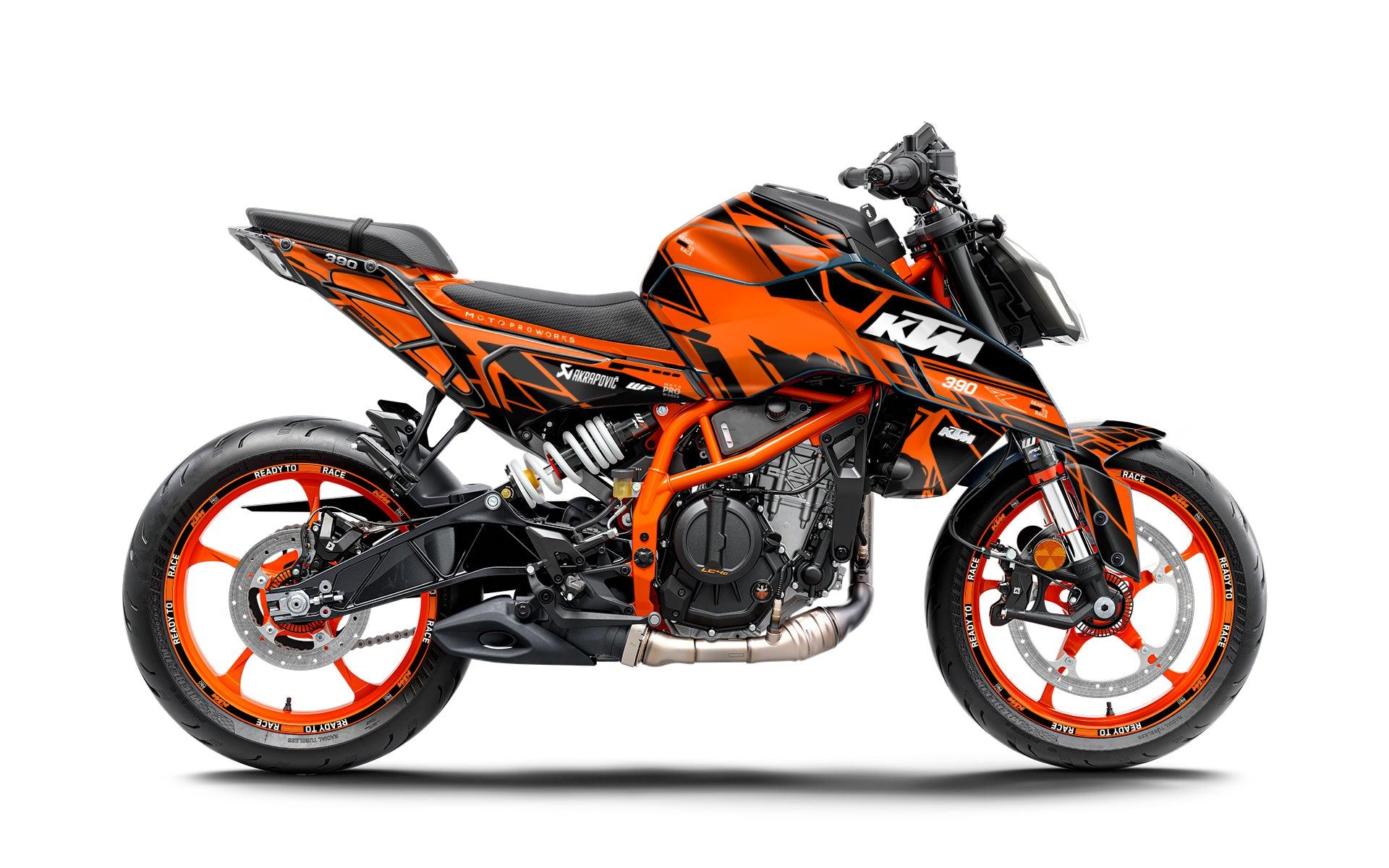 KTM 125/200/250/390 Duke GRAPHICS - "Pulse" (Orange) - MotoProWorks