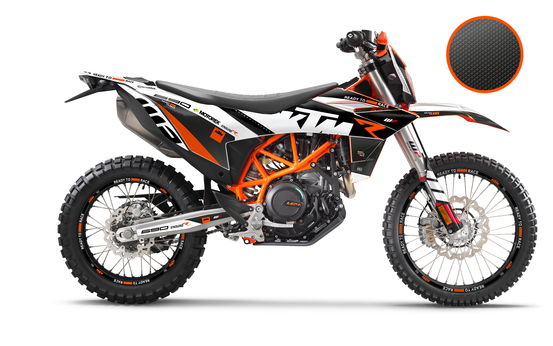 KTM 690 Enduro R 2026 GRAFIKK - "RR-Tech 2.0.2.2" (Hvit)