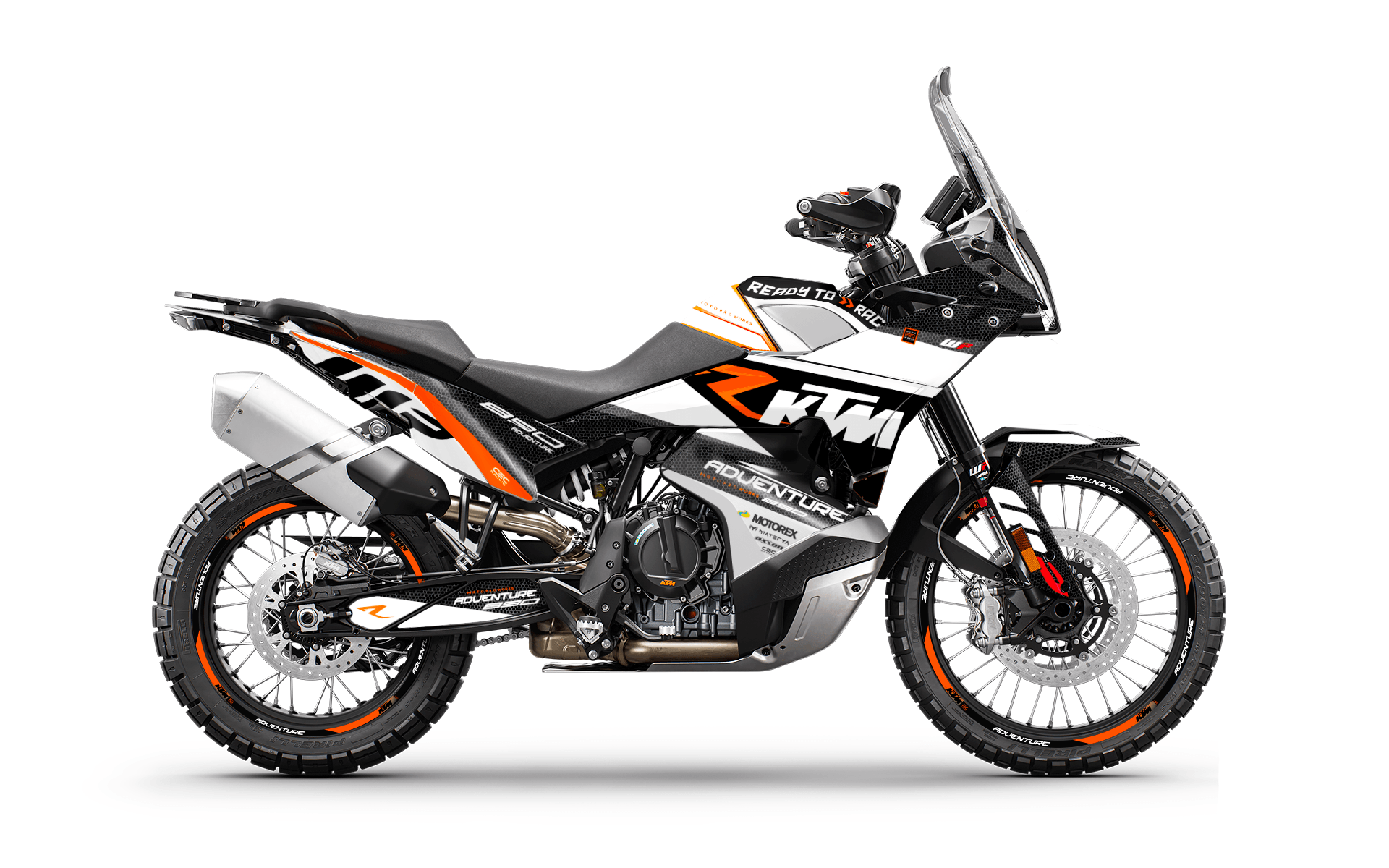 KTM 790/890 Adventure R/S 2023-2024 GRAPHICS - "RR Tech" (White) - MotoProWorks