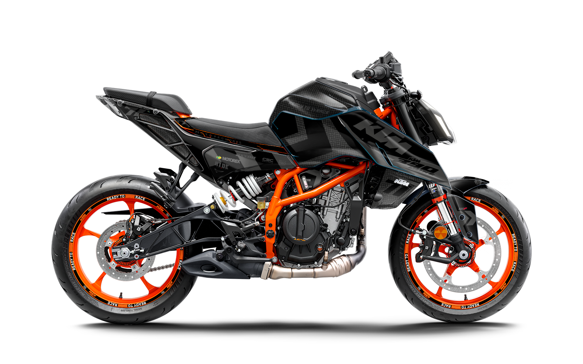 KTM 125 Duke 2024-2025 GRÁFICOS - "Rasorblade" (Stealth)