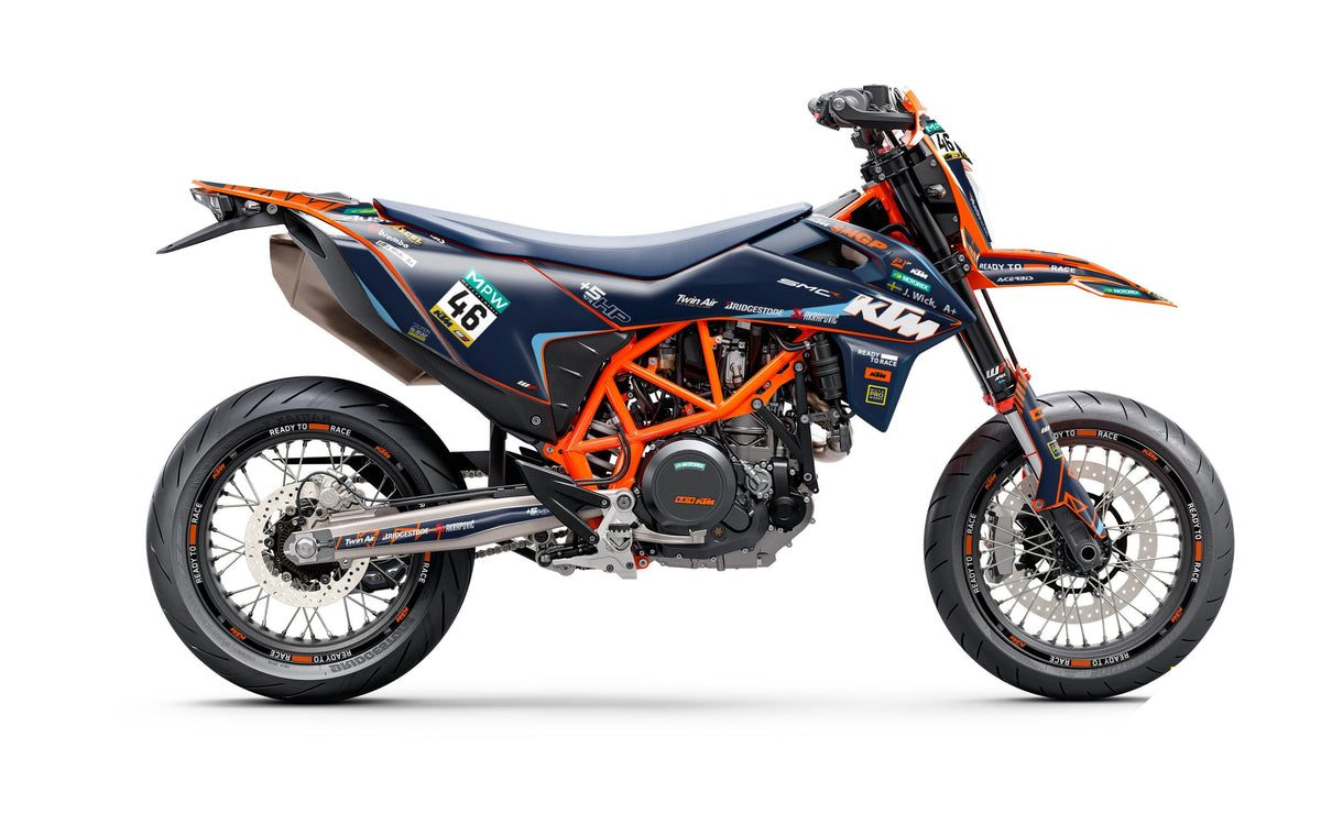 KTM 690 Enduro GRAPHICS - "SMGP" (Blue) - MotoProWorks