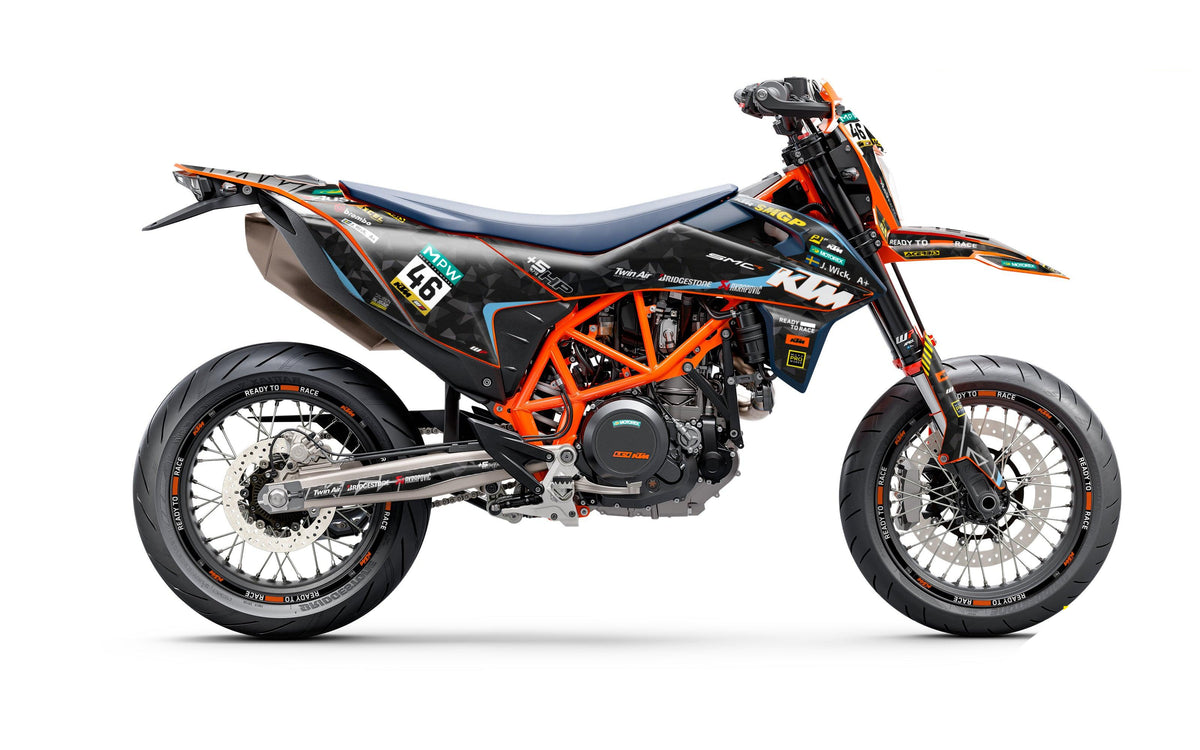 KTM 690 Enduro GRAPHICS - "SMGP" (Black/Pattern) - MotoProWorks