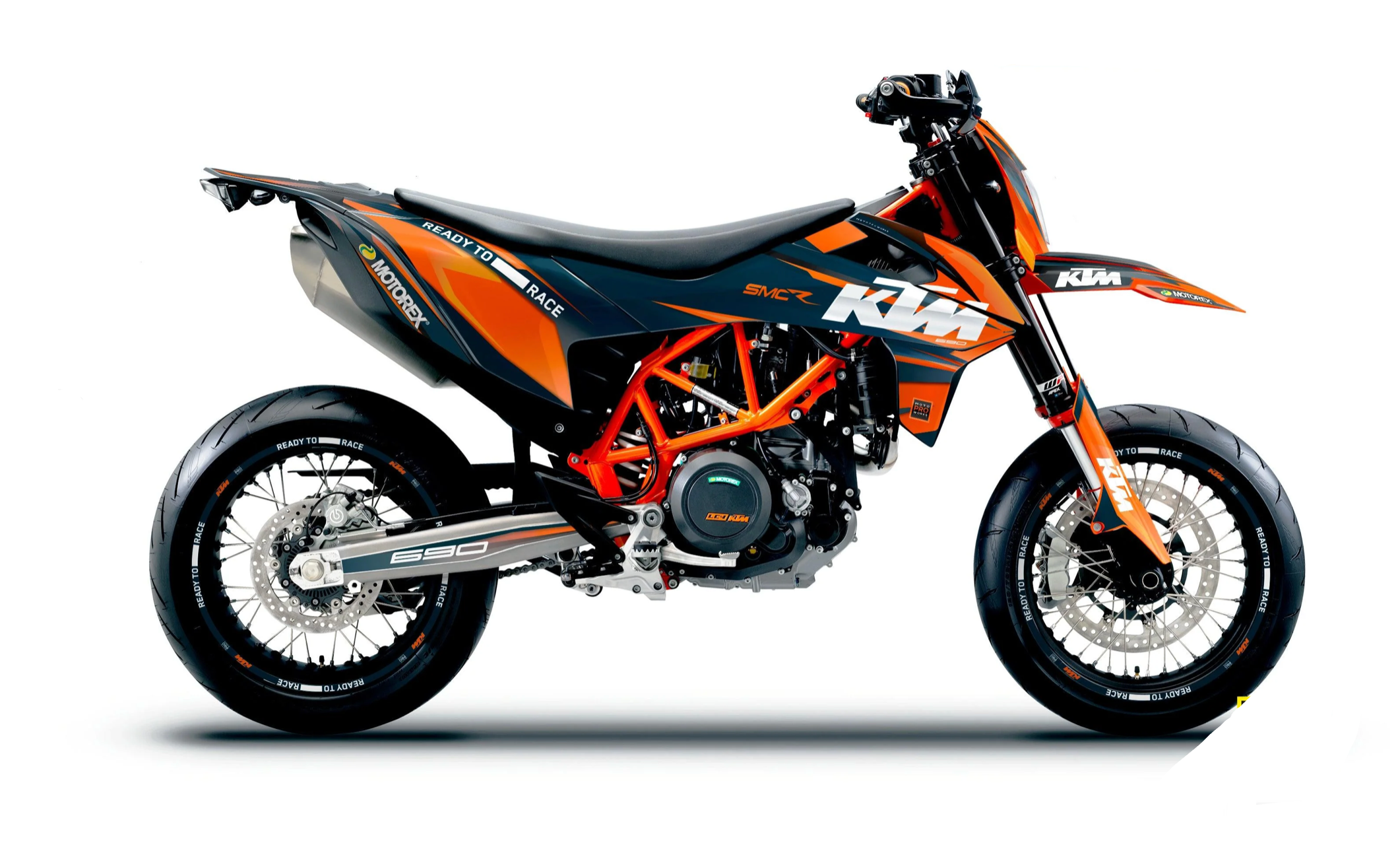 *OUTLET!* KTM GRÁFICOS - 690 SMC-R (2023 2024) "Colibri" (Laranja/Gradient) - MATTE - Ref.25118