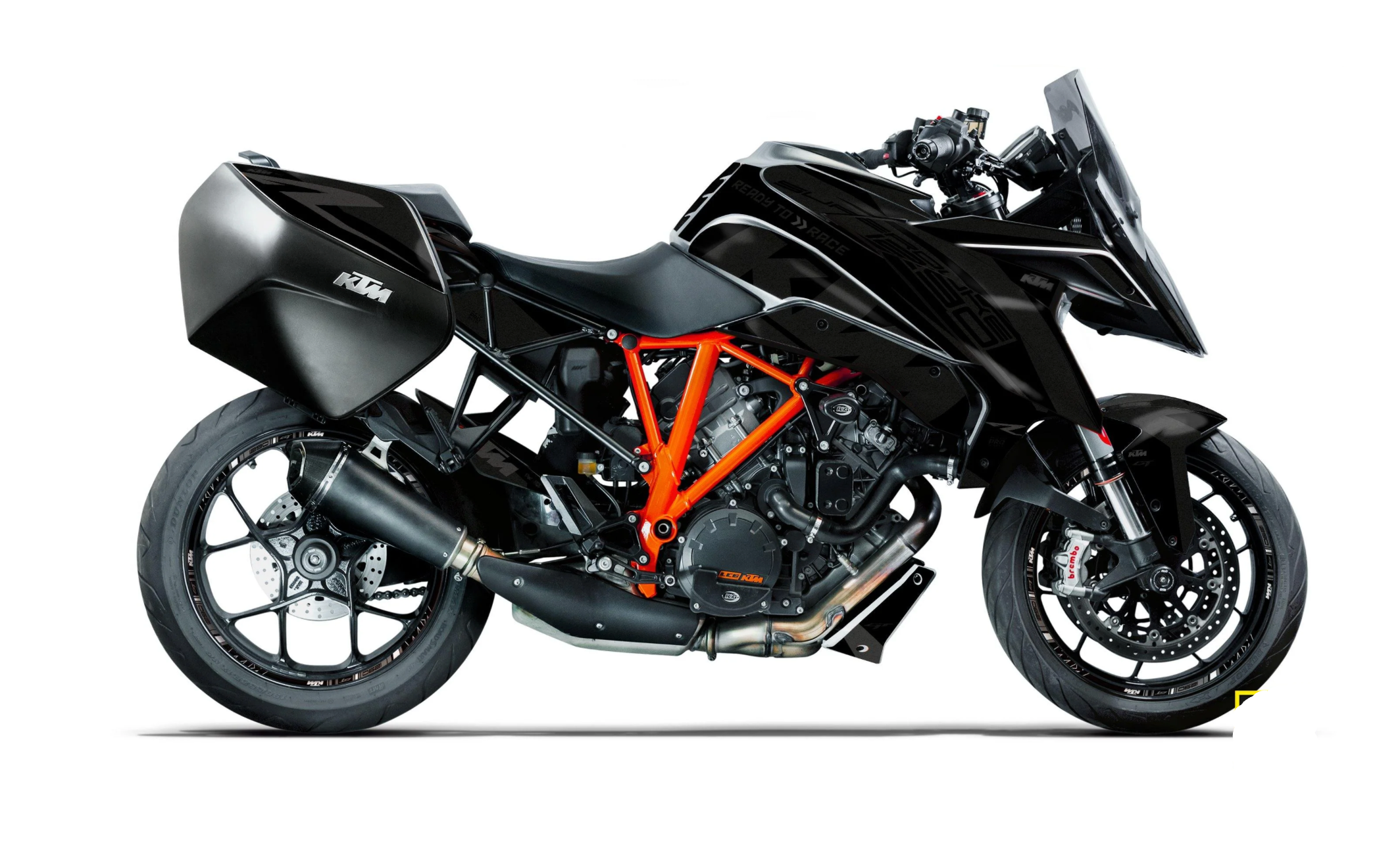 *OUTLET!* KTM 1290 Super Duke GT (2022+) GRÁFICOS - "Torque" (Preto) - Brilhante - Ref.16305