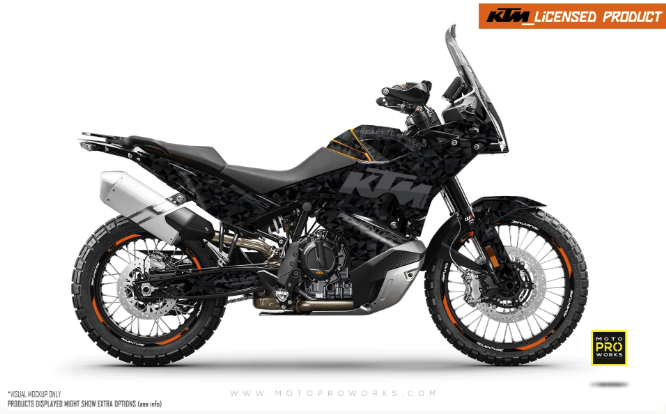 *OUTLET!* KTM 790 Adventure 2023-2026 DEKOR - "Polyatomic" (Stealth)- MATT - Ref.30080