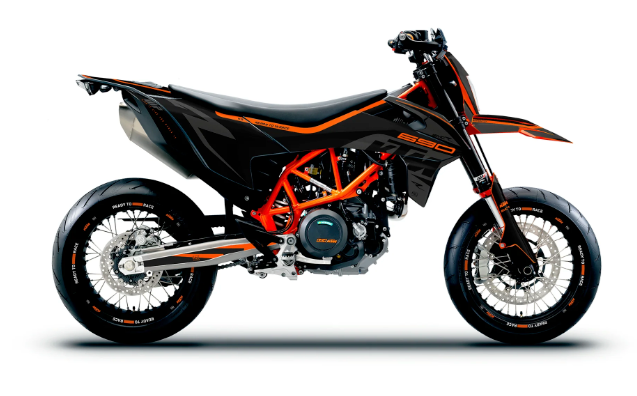 *OUTLET!* KTM 690 SMC-R 2019-2024 DEKOR - „Torque“ (Solid/Grau/Schwarz) - GLÄNZEND - Ref.28289