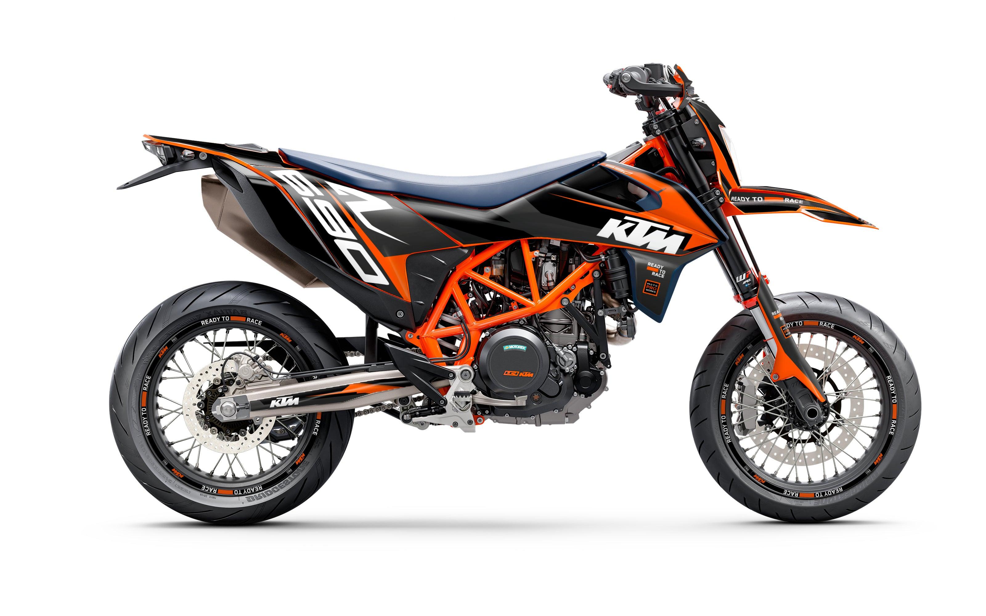 KTM 690 Enduro GRAPHICS - "Tempest" (Black) - MotoProWorks