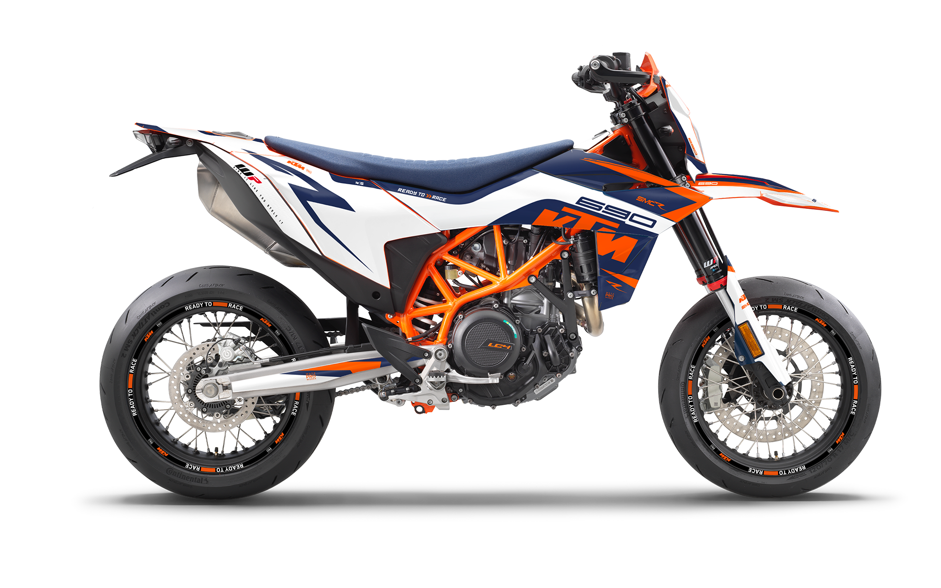 KTM 690 SMC-R 2026 Graphics Kit - Torque White/Blue | MotoProWorks