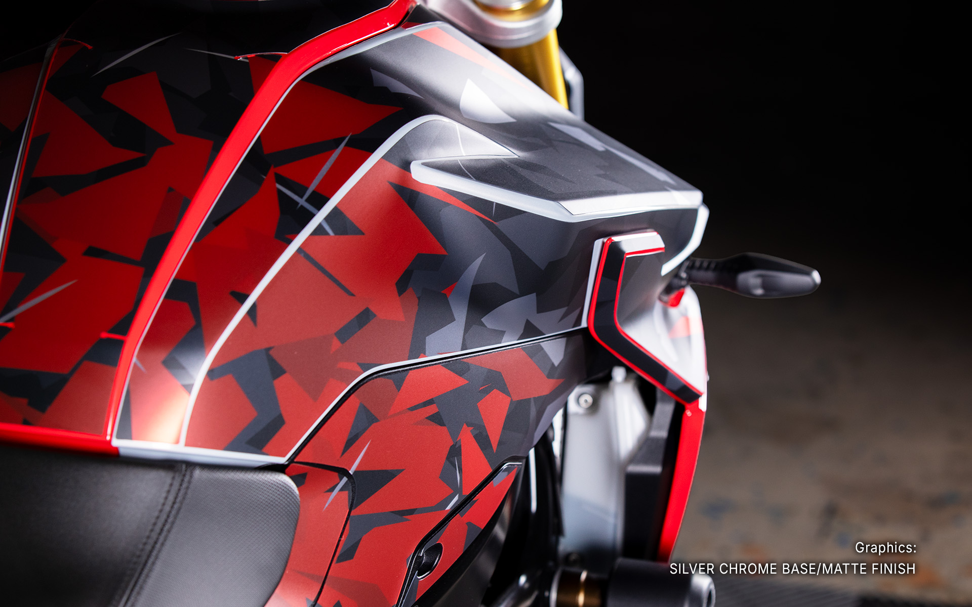 BMW F 900 R KITS DÉCO - "Flake" (Noir/Rouge)