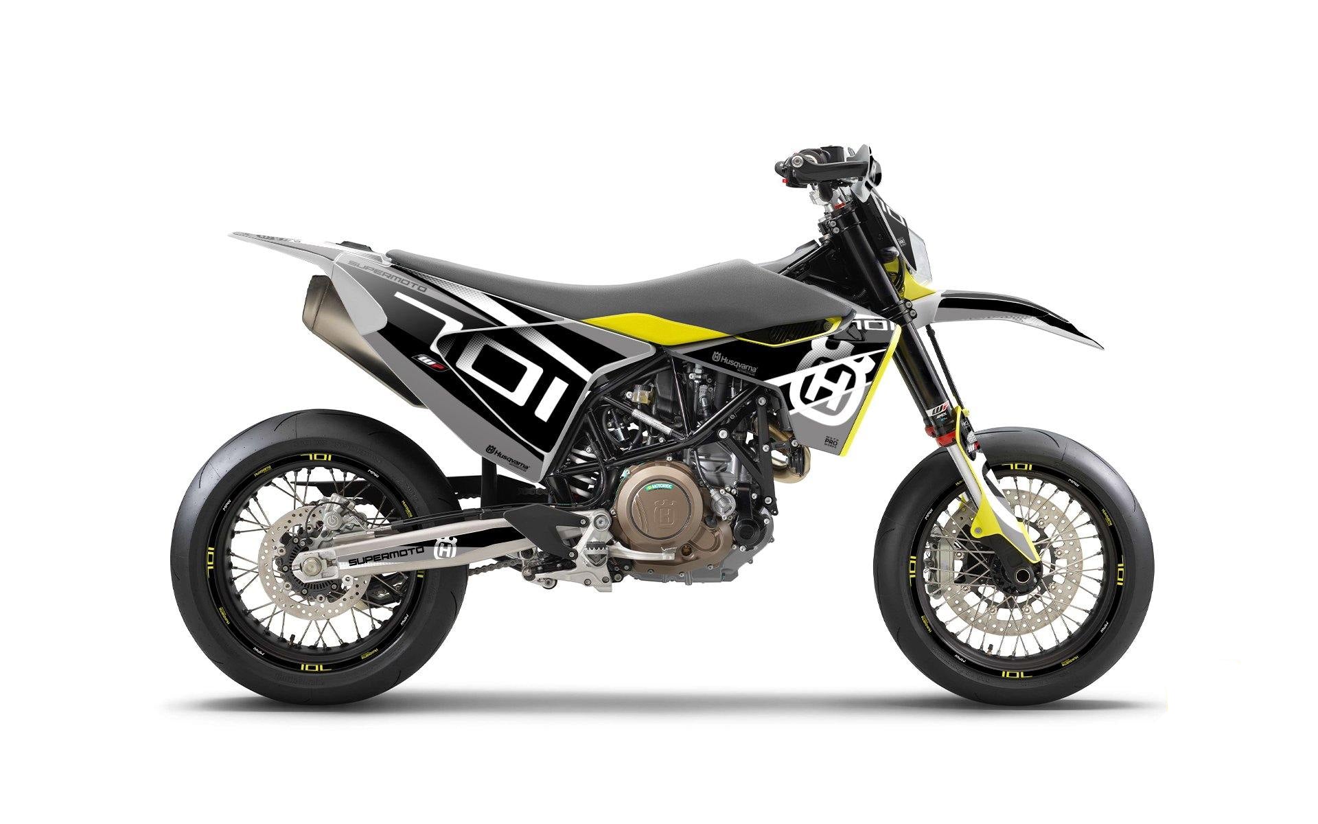 "MarkSeven" (Grey) - MotoProWorks | Decals and Bike Graphics kit - For Husqvarna 701