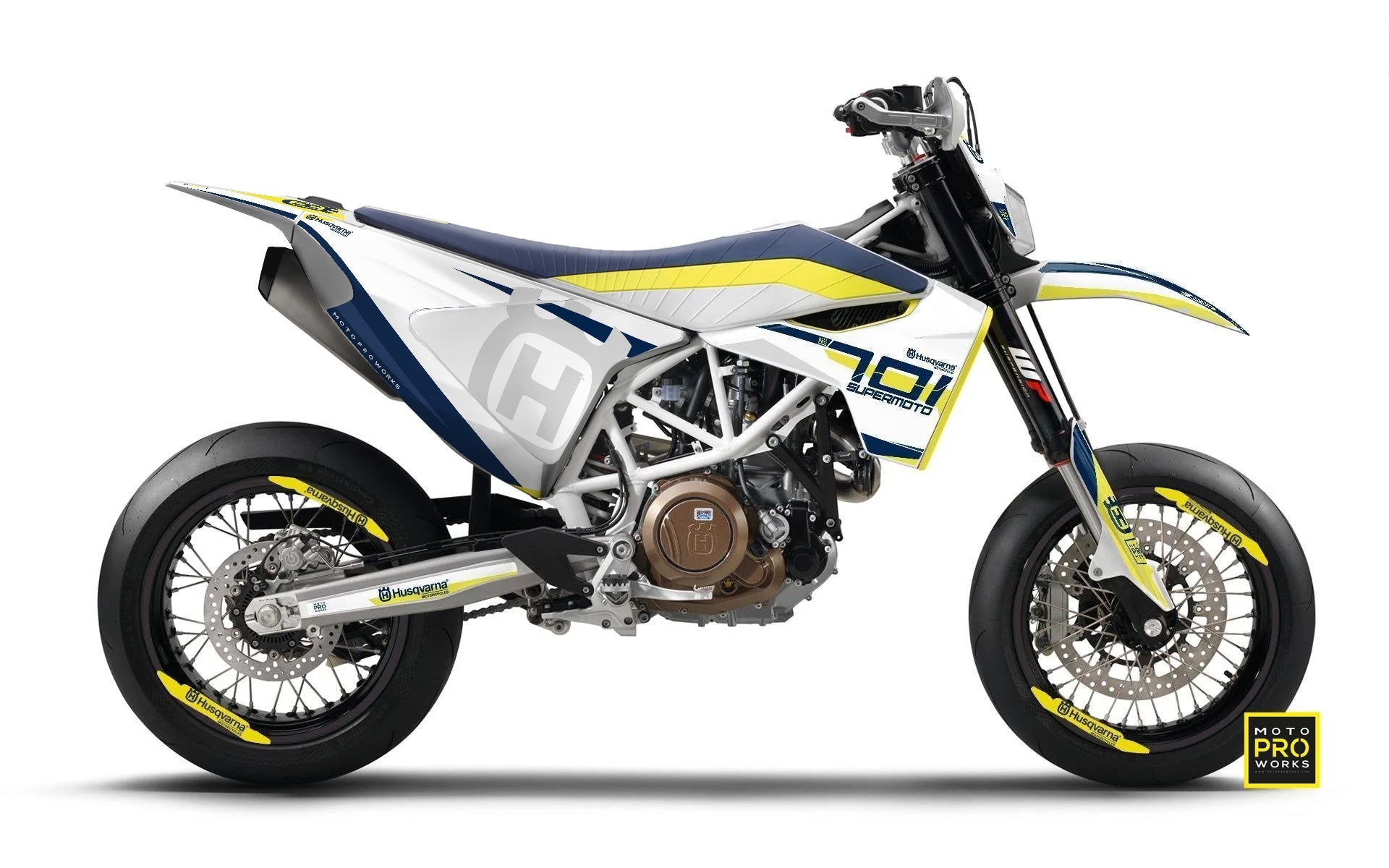 Husqvarna 701 DEKALKIT - "SEVENOHTWO" (Vit)