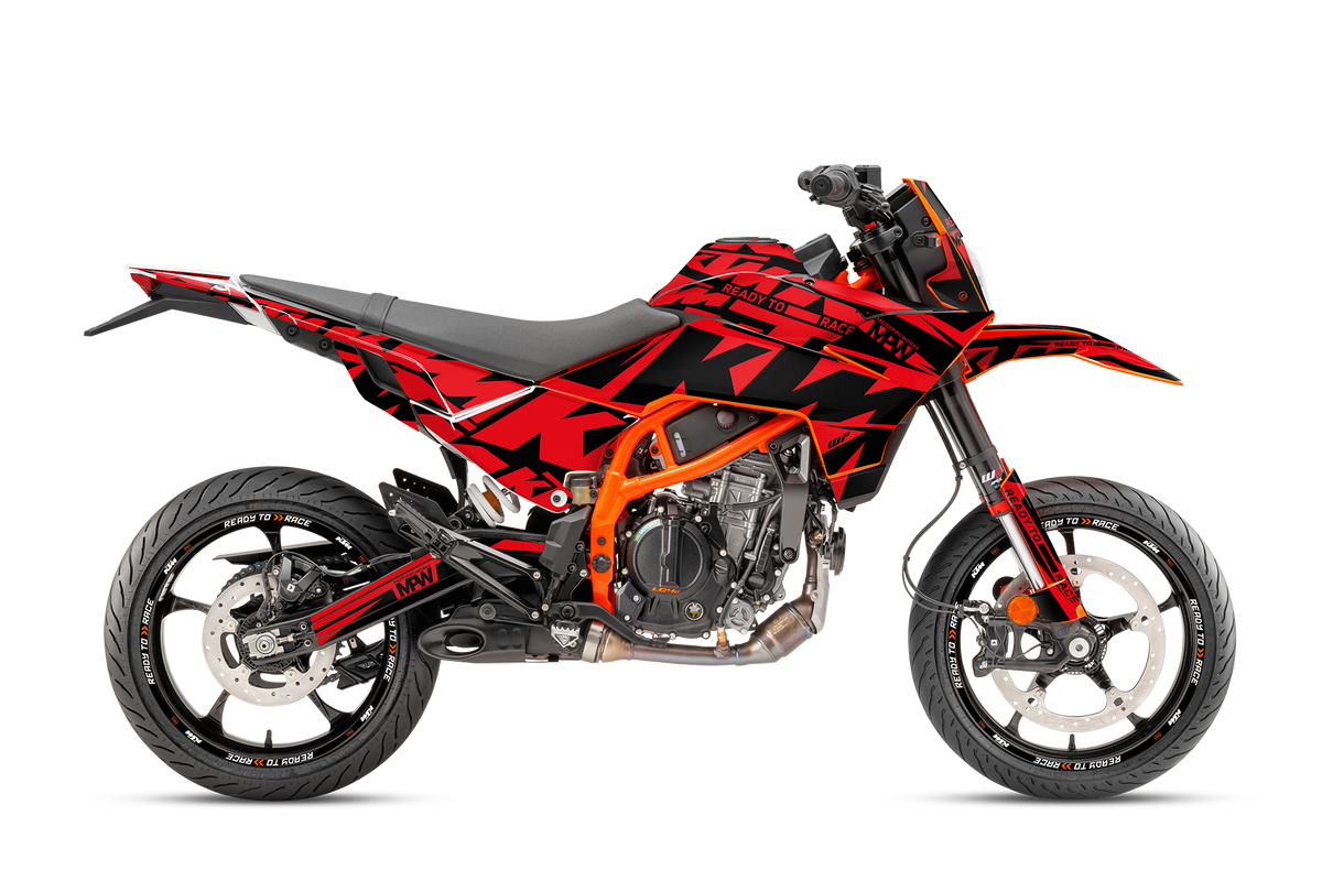 KTM 125 SMC-R GRAPHICS - "Kickdrift" (Red)