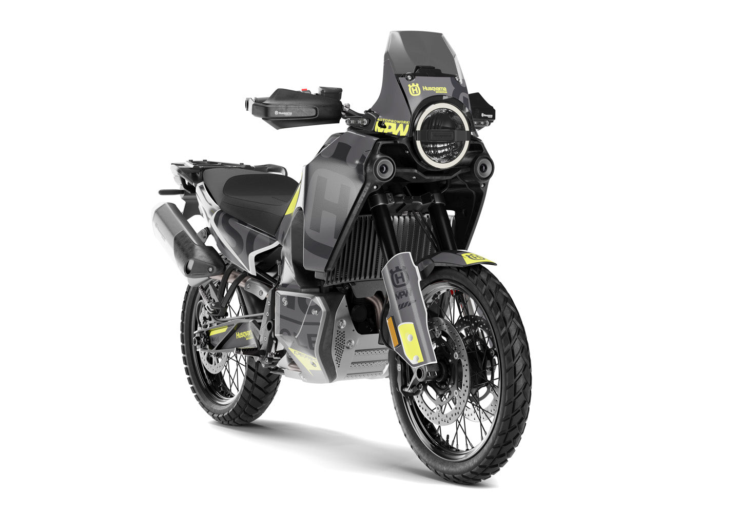HUSQVARNA Norden 901 GRÁFICOS - “Manifesto” (Cinza/Amarelo)