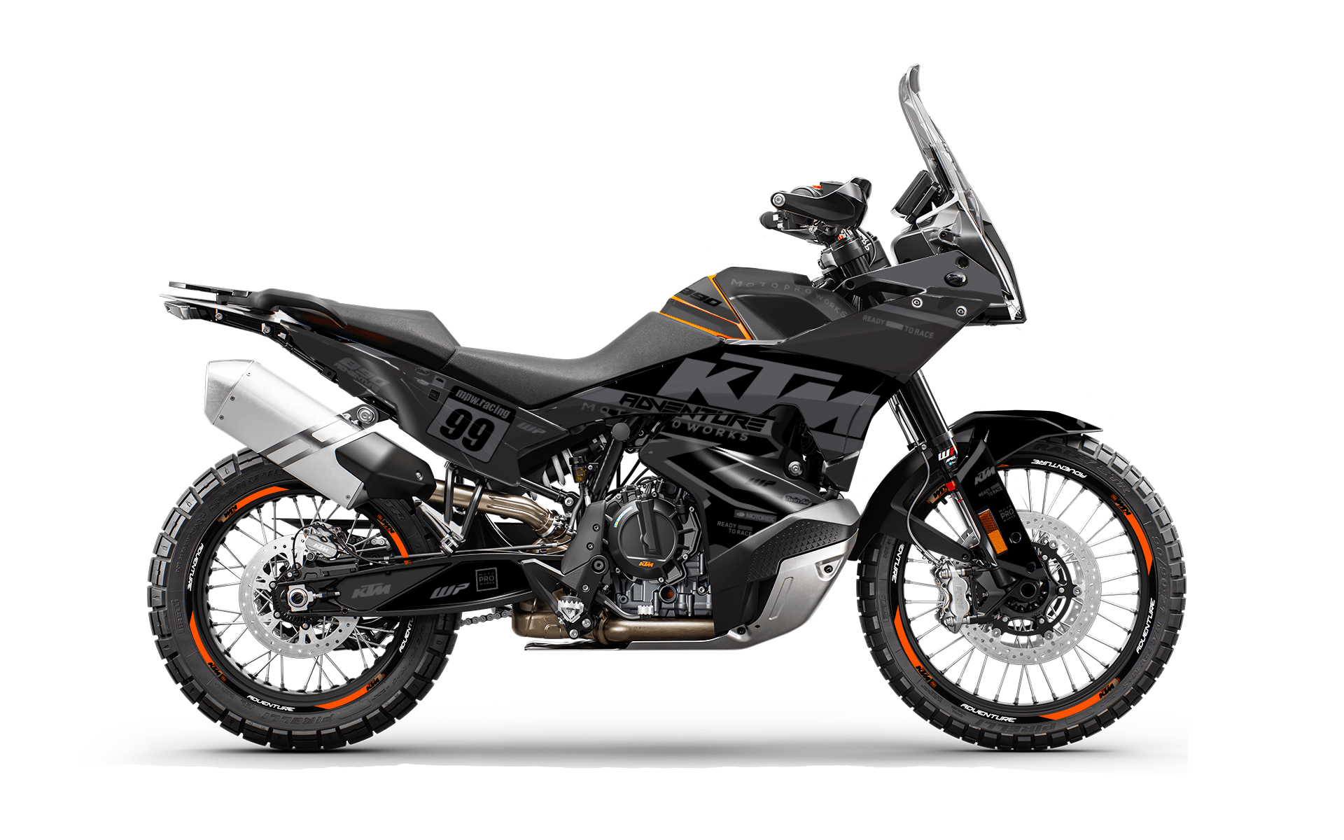 KTM 790/890 Adventure R/S GRAPHICS - "Atlantic" (Black) - MotoProWorks