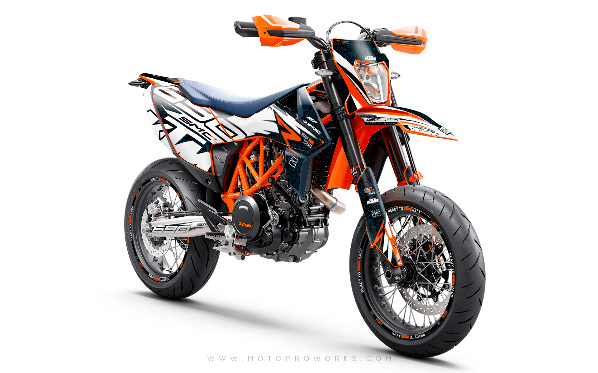 KTM GRAPHICS - 690 SMC-R "Quickshift" (Black/Pattern) - MotoProWorks