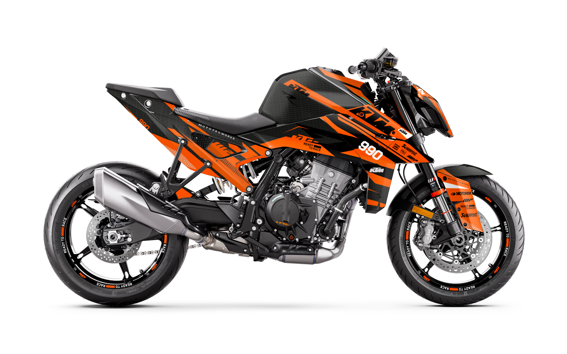 KTM 990 Duke GRÁFICOS - "Nebula" (Laranja)