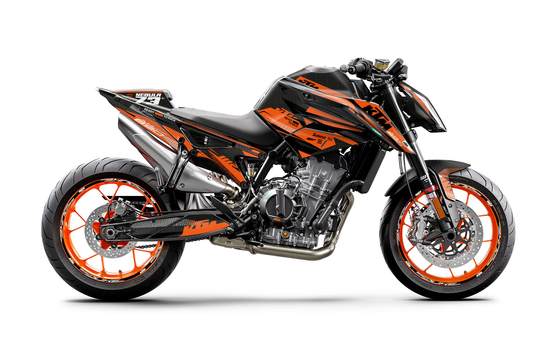 KTM 790/890 Duke GRÁFICOS - "Nebula" (Laranja)
