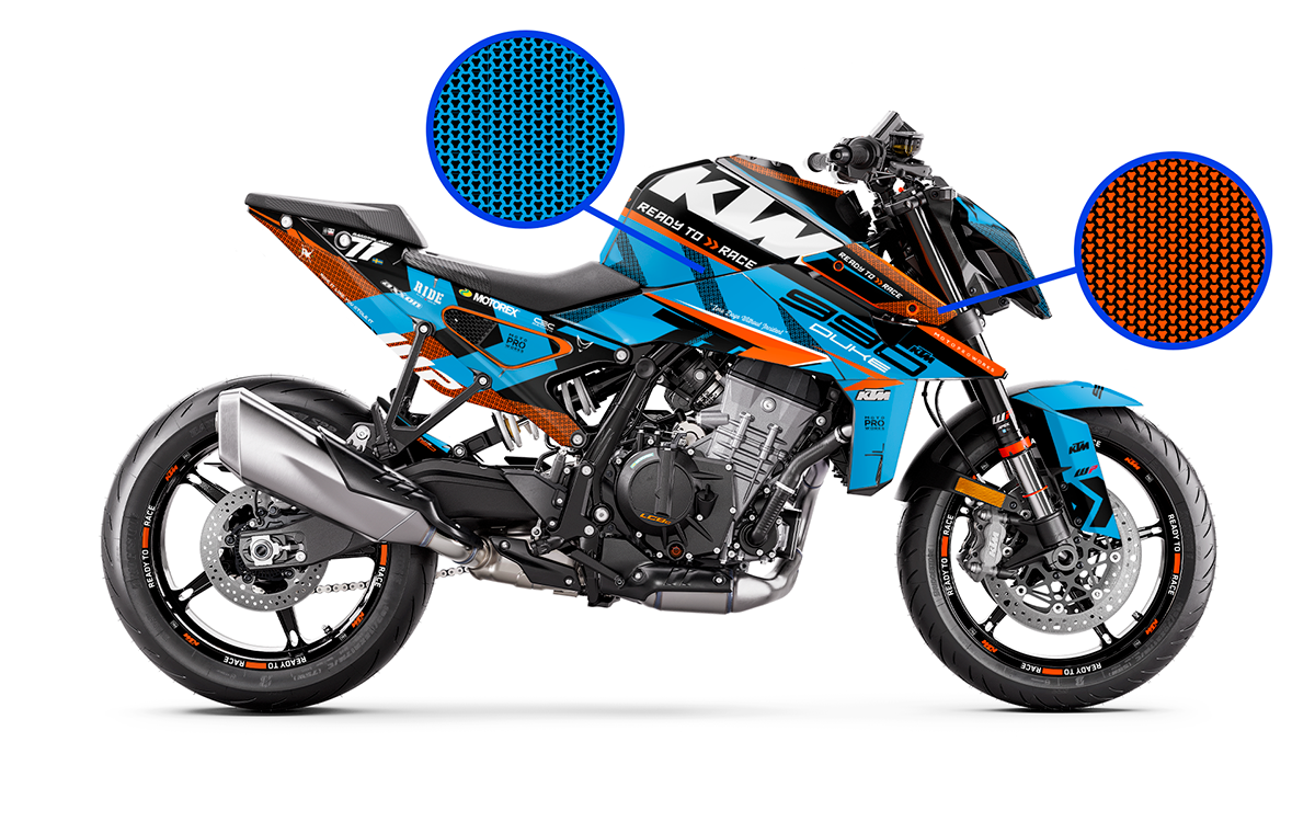KTM 990 Duke GRÁFICOS - "Rasorblade" (Azul)