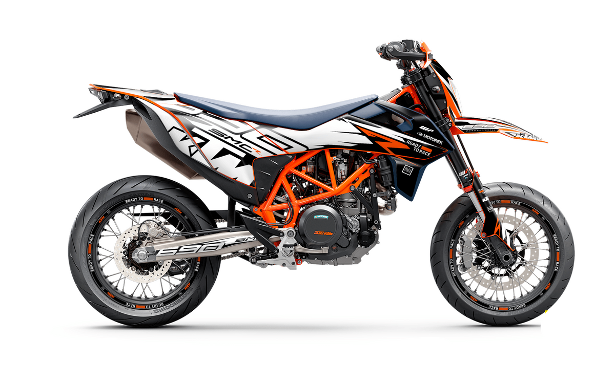 KTM 690 Enduro GRAPHICS - "Quickshift" (Black/White) - MotoProWorks