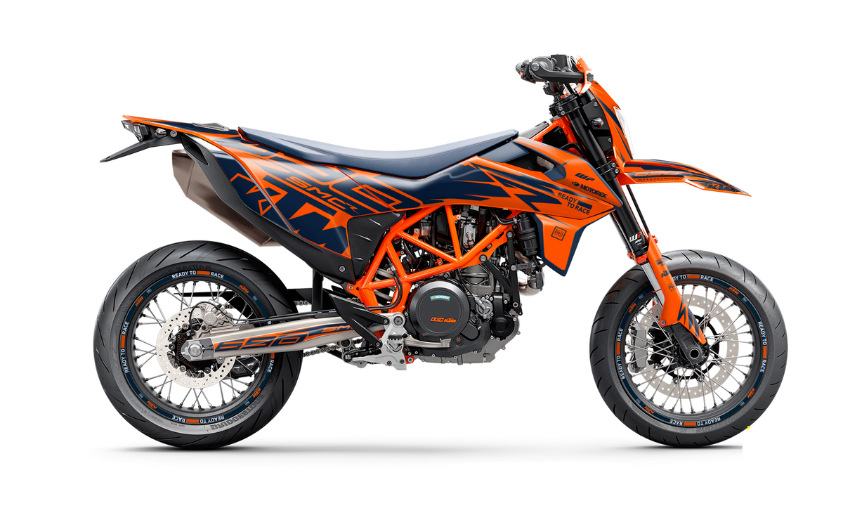 KTM 690 Enduro GRAPHICS - "Quickshift" (Orange/Blue) - MotoProWorks