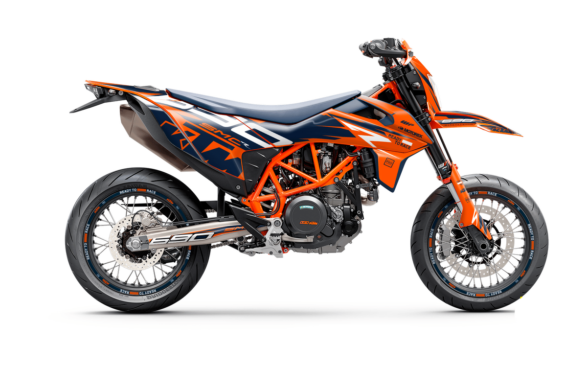 KTM 690 Enduro GRAPHICS - "Quickshift" (Orange/Blue/White) - MotoProWorks